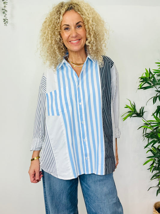 Striped Cotton Shirt - Size L