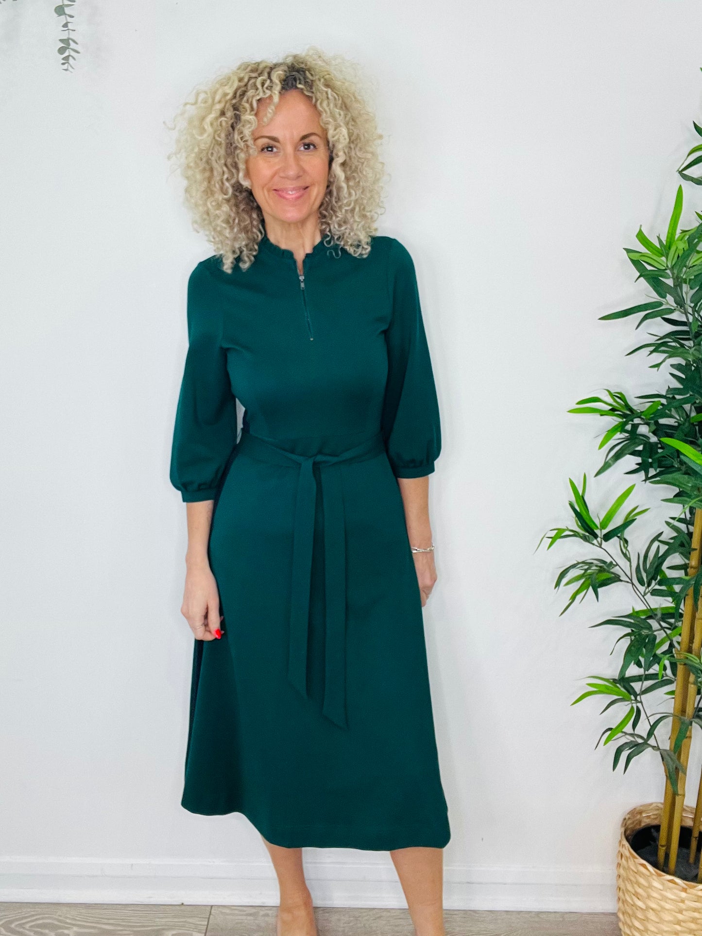 Belted Midi Dress - Size 1