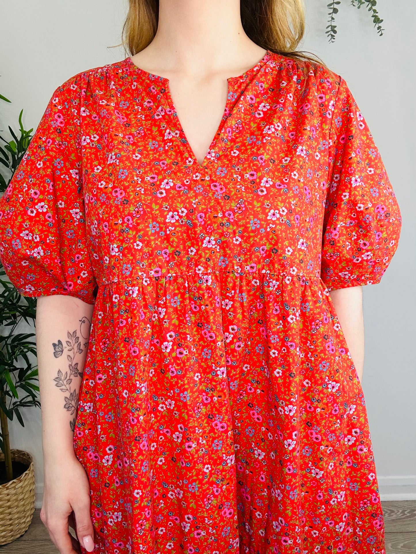 Tiered Floral Dress - Size 4