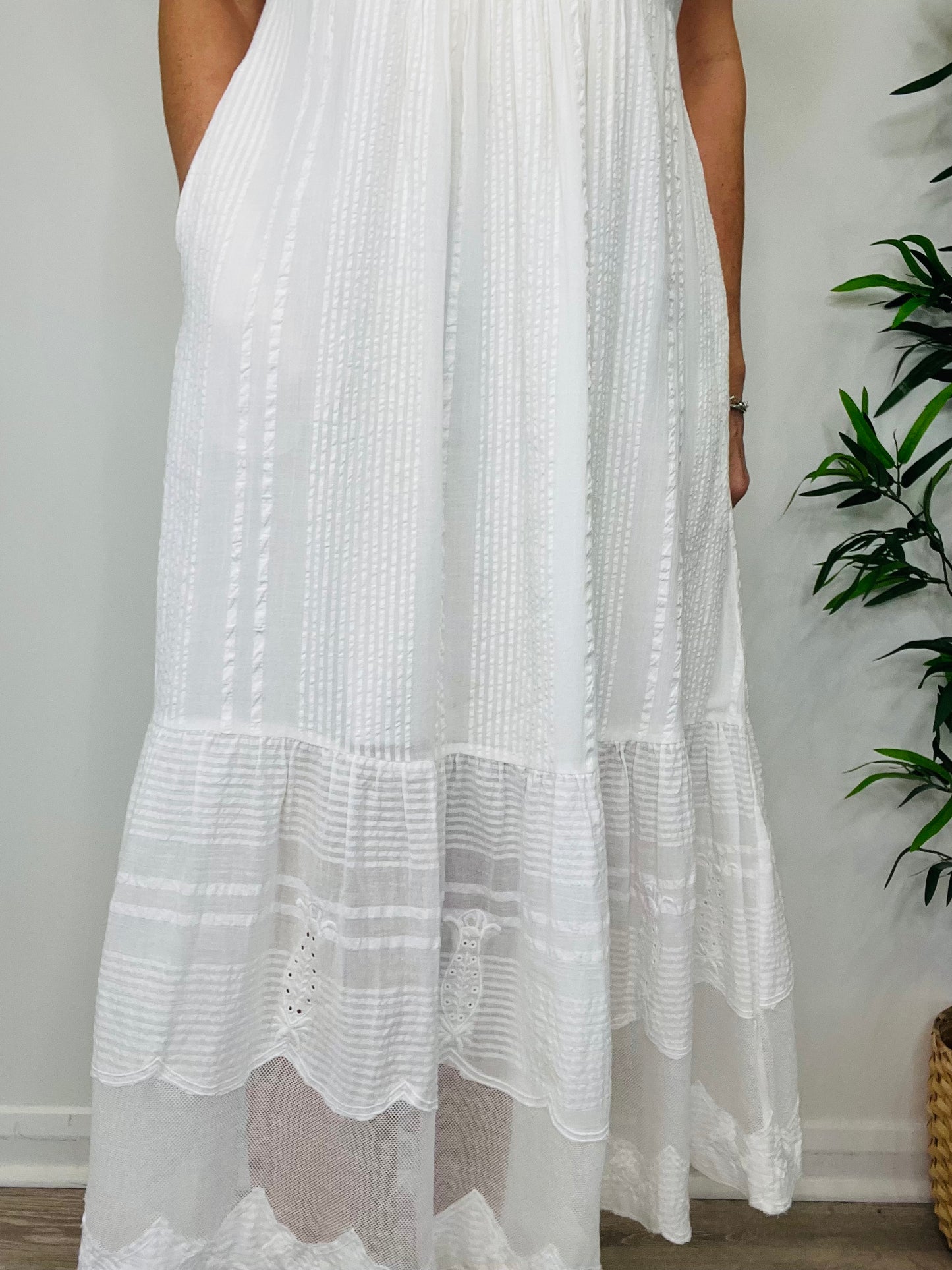 Ruffle Cotton Dress - Size 10