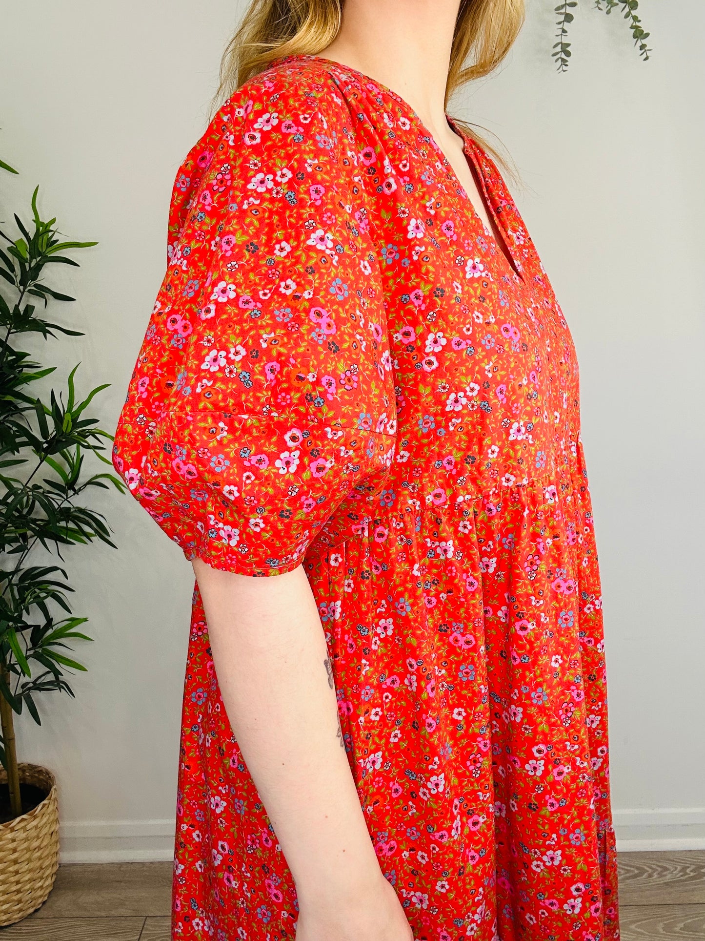 Tiered Floral Dress - Size 4