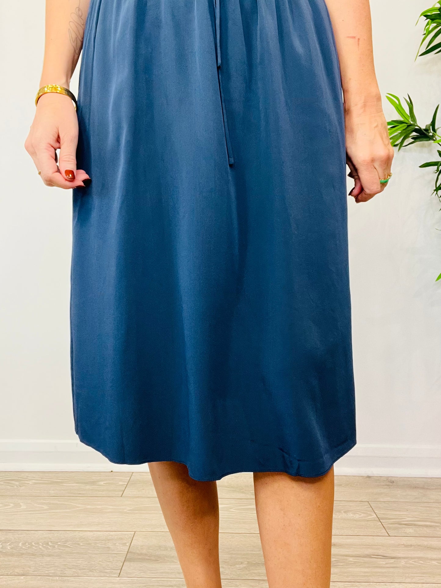 Silk Midi Dress - Size 8
