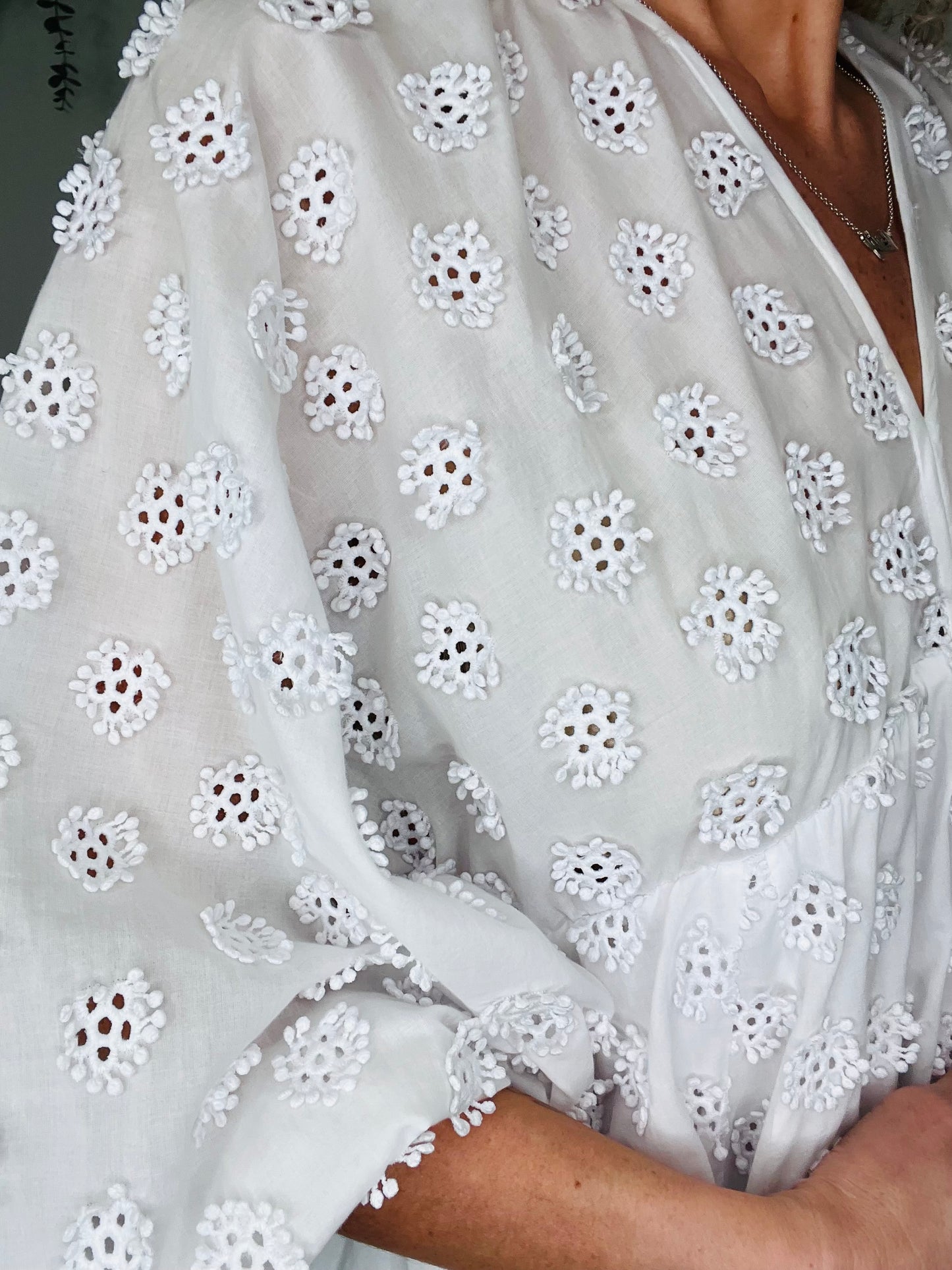 Embroidered Beach Dress - Size S