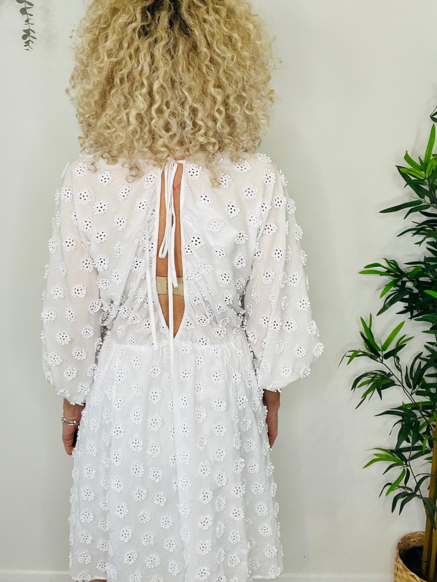Embroidered Beach Dress - Size S