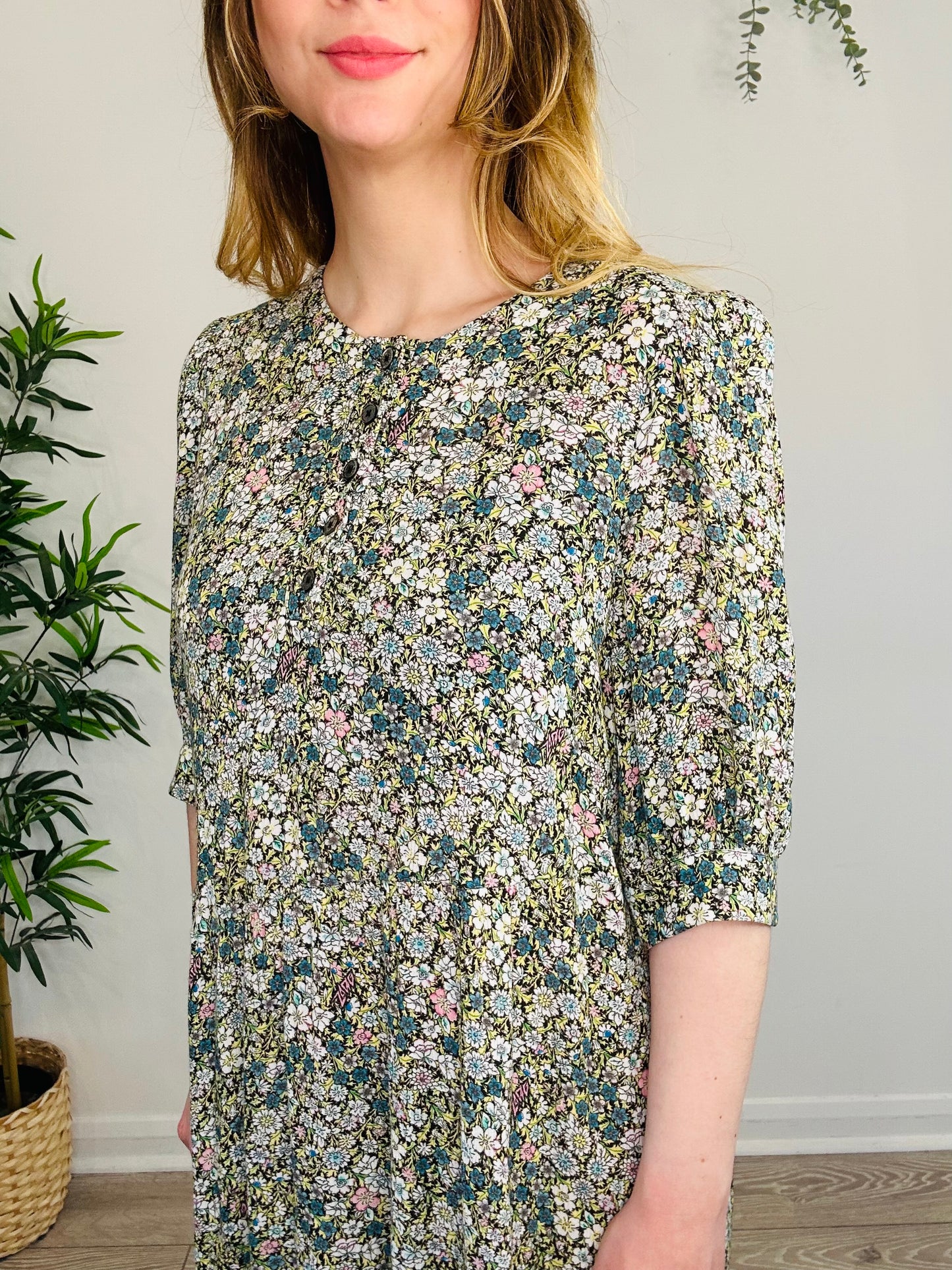 Floral Short Dress - Size M