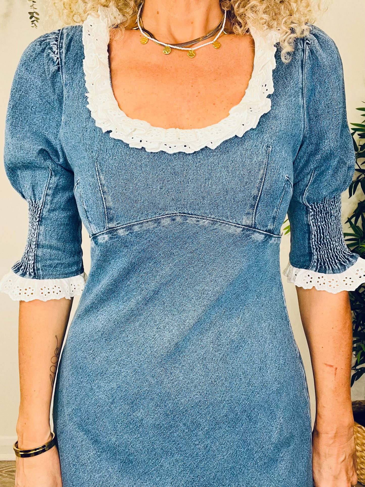 Denim Juliette Dress - Size S