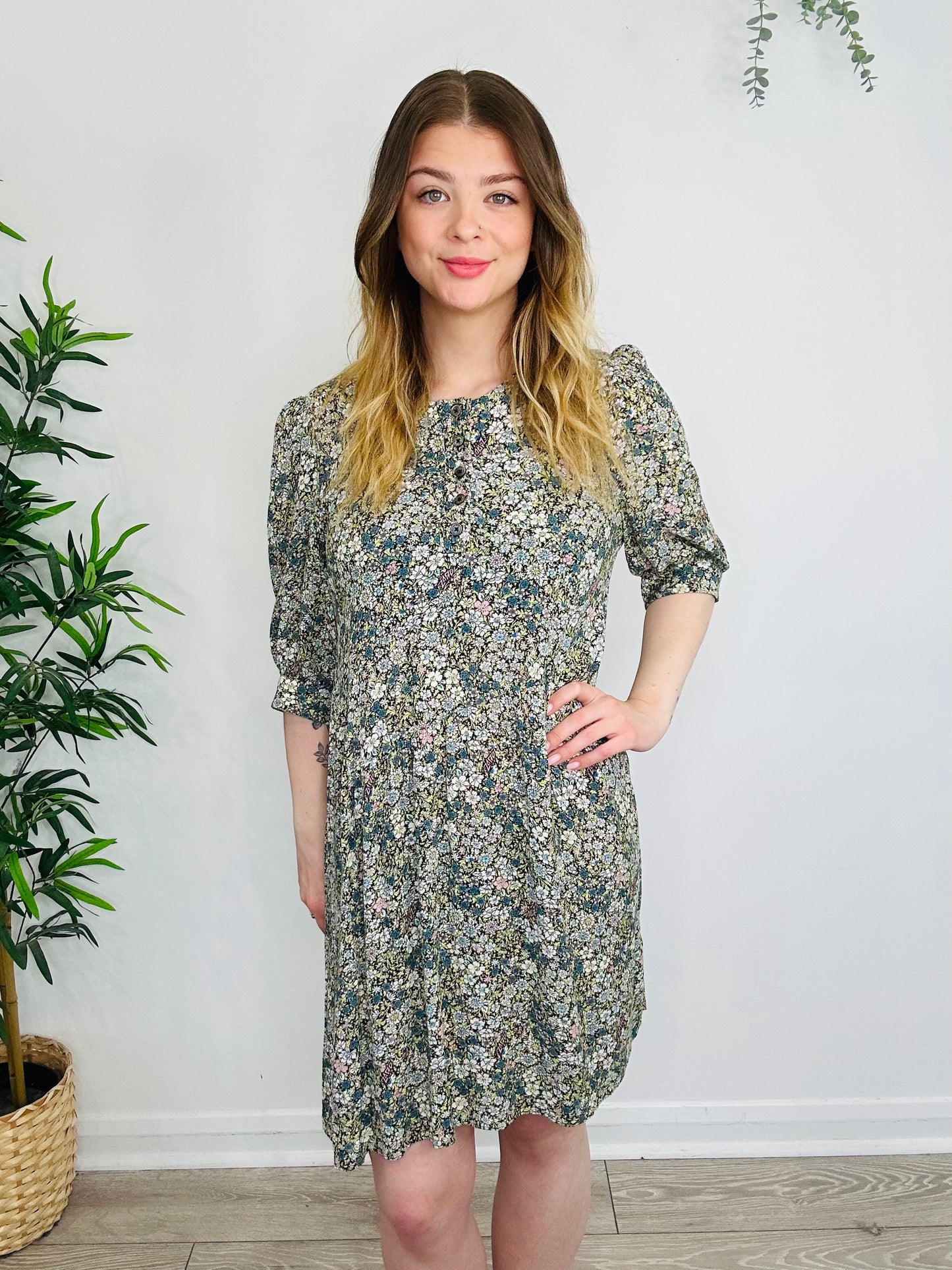 Floral Short Dress - Size M