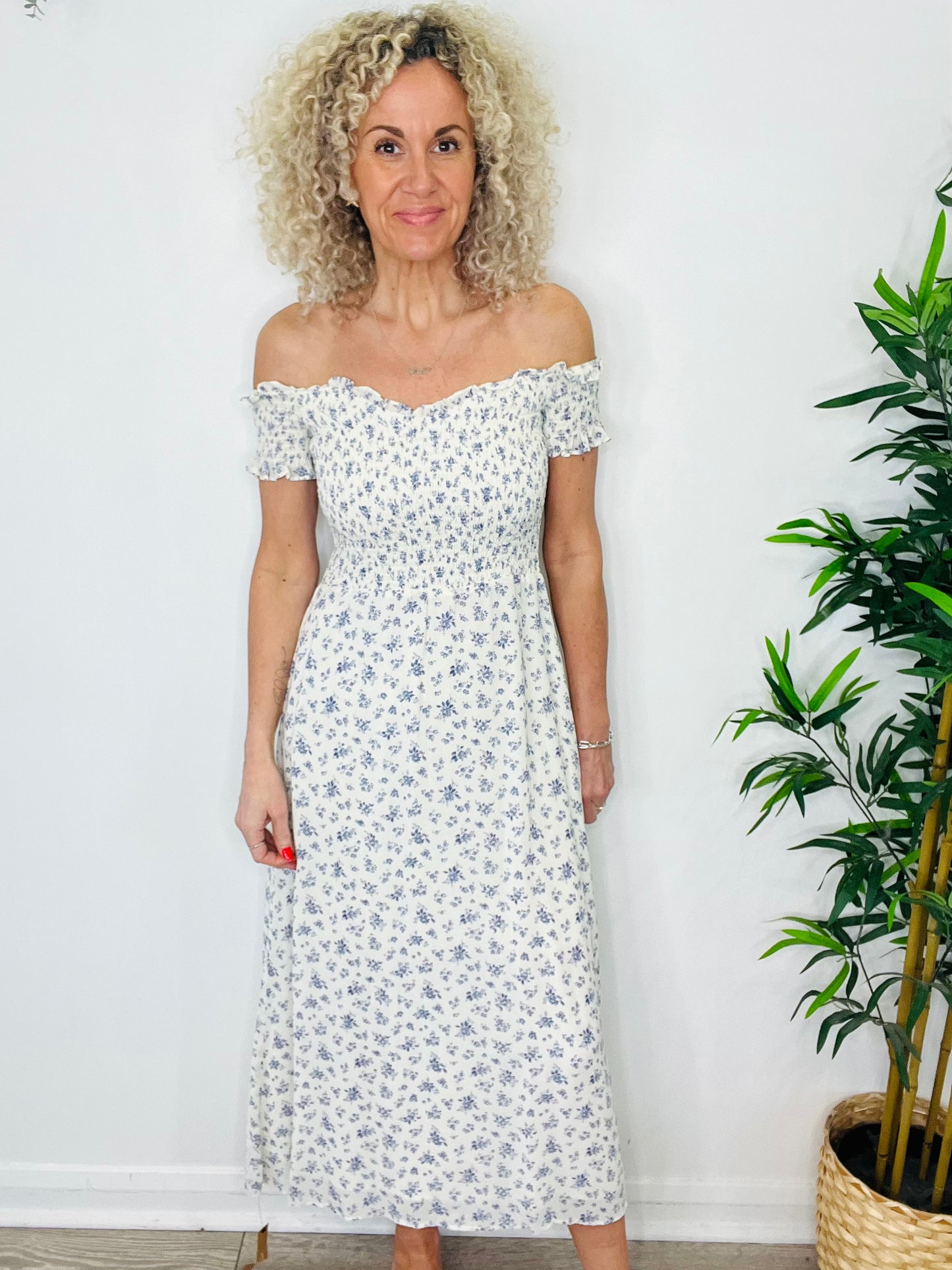 Smocked Floral Dress - Size 10