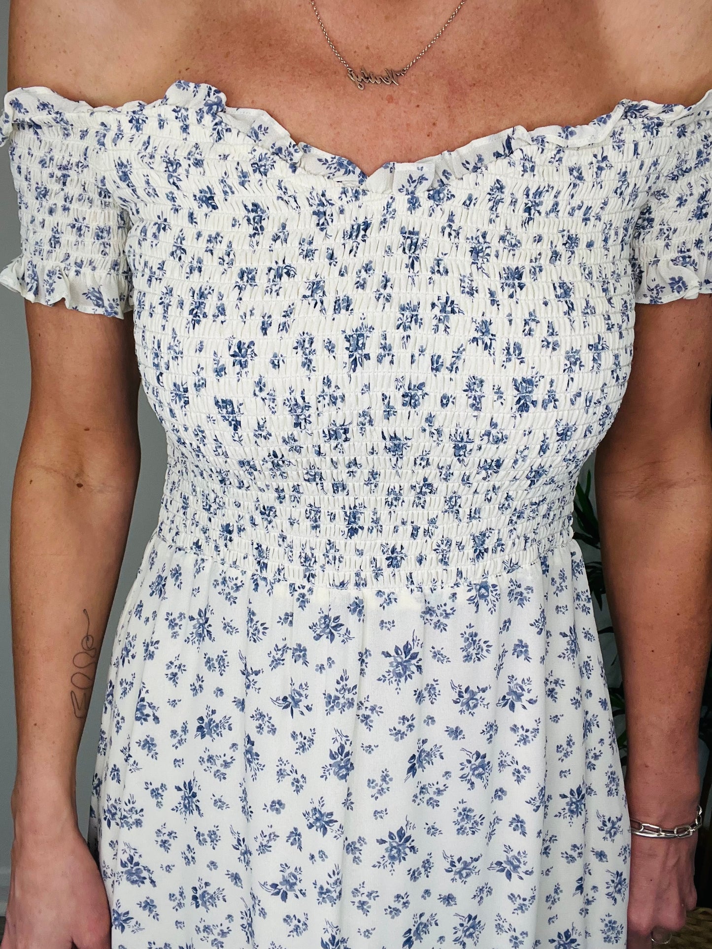 Smocked Floral Dress - Size 10