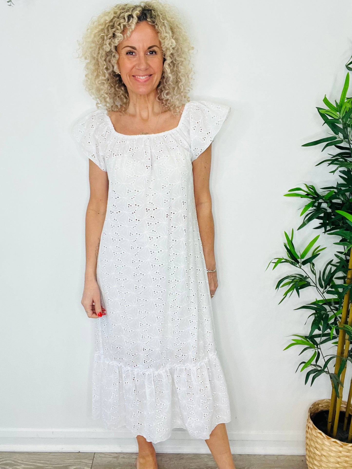 Broderie Anglaise Dress - Size M