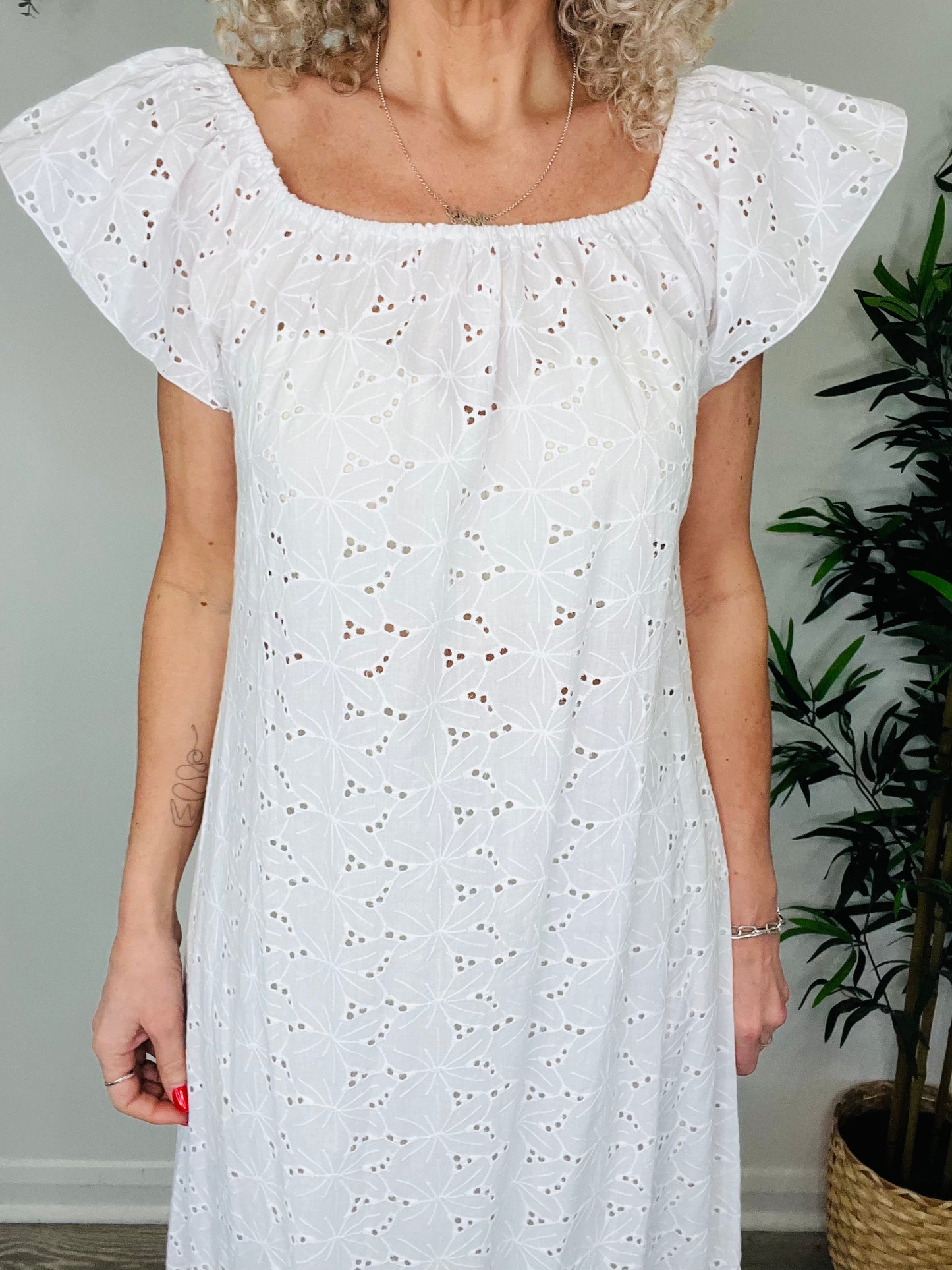 Broderie Anglaise Dress - Size M