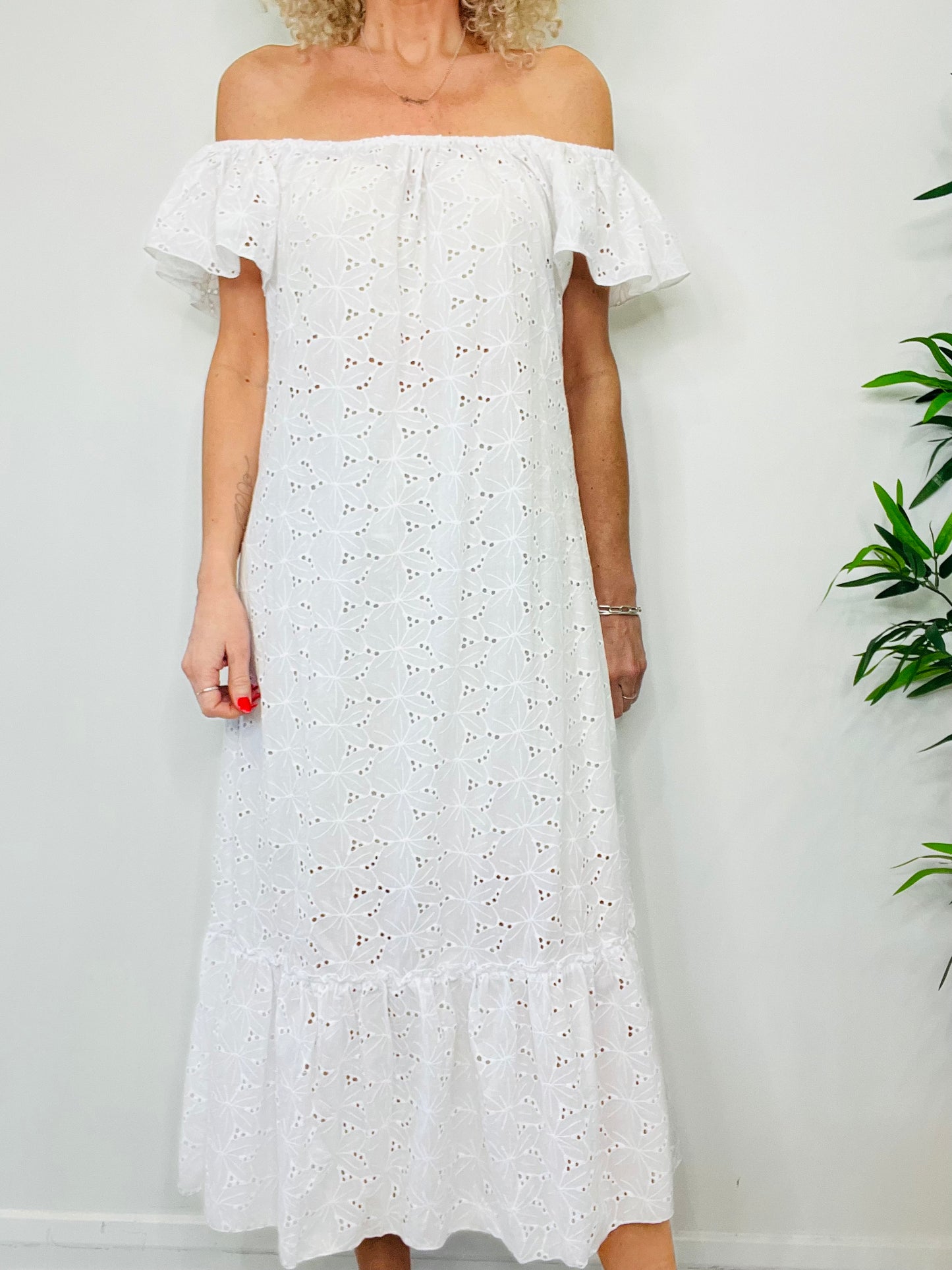 Broderie Anglaise Dress - Size M