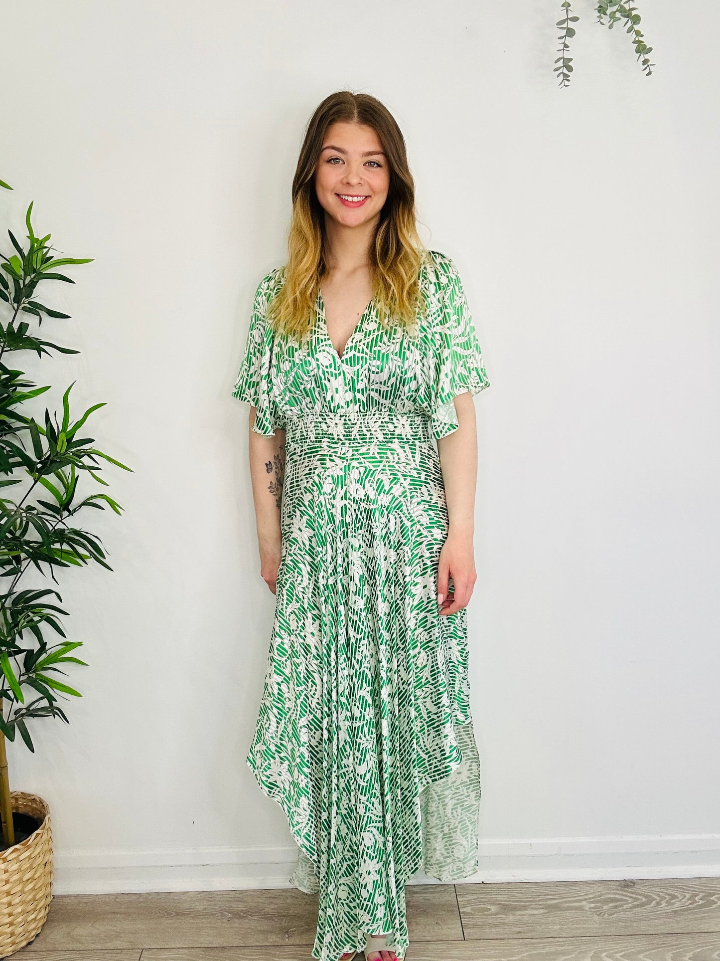 Patterned Maxi Dress - Size 40