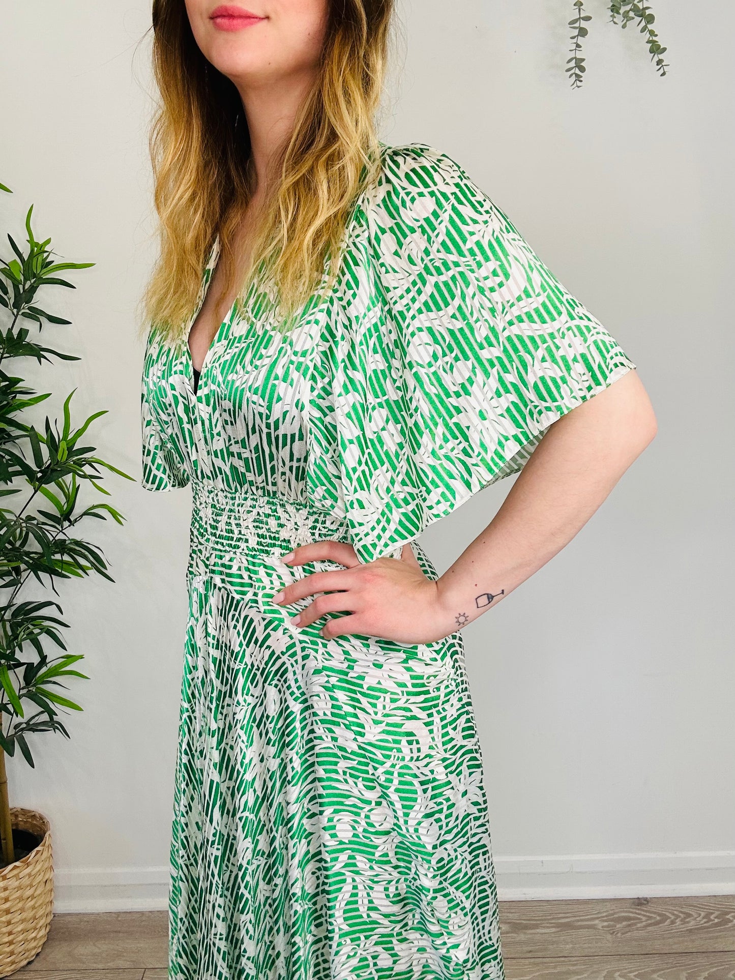 Patterned Maxi Dress - Size 40