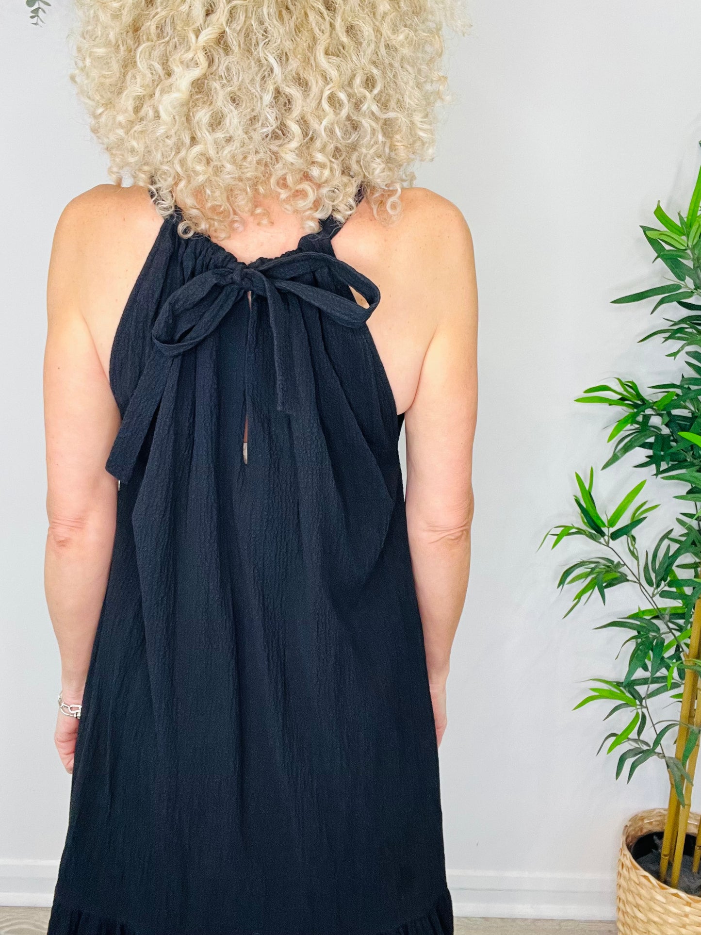 Halterneck Midi Dress - Size 36