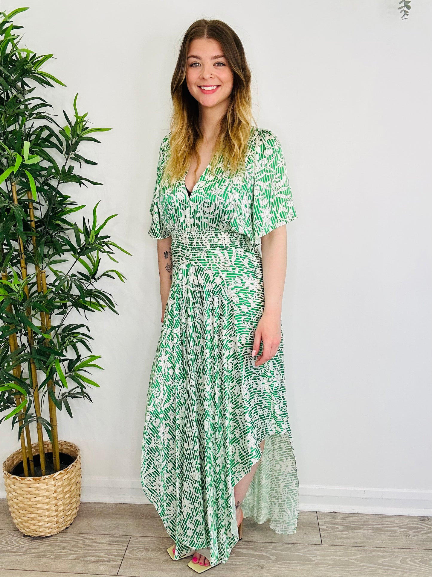 Patterned Maxi Dress - Size 40