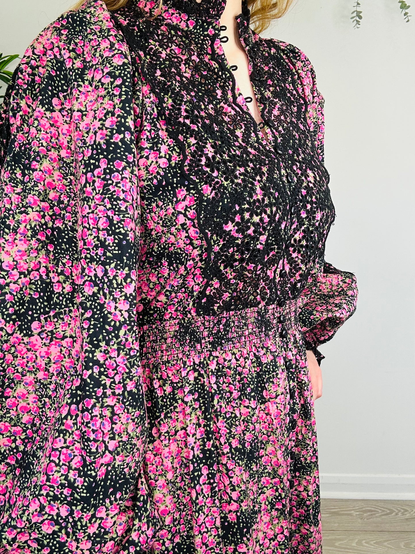 Floral Cotton Dress - Size M