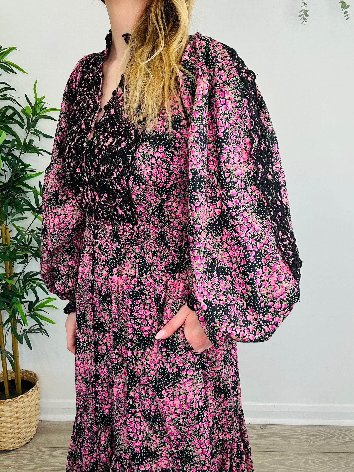 Floral Cotton Dress - Size M