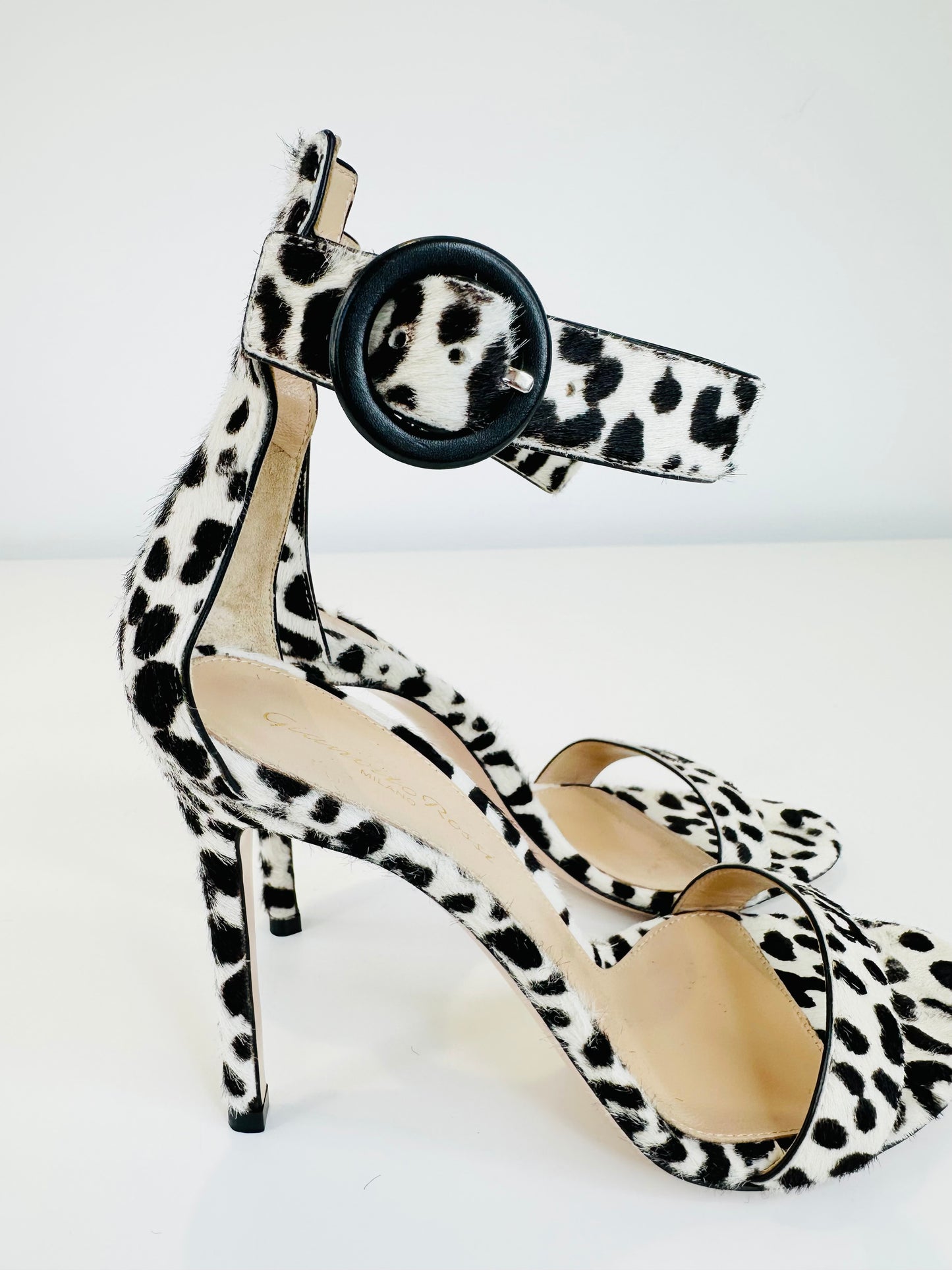 Leopard Print Portofino Sandals - Size 37.5