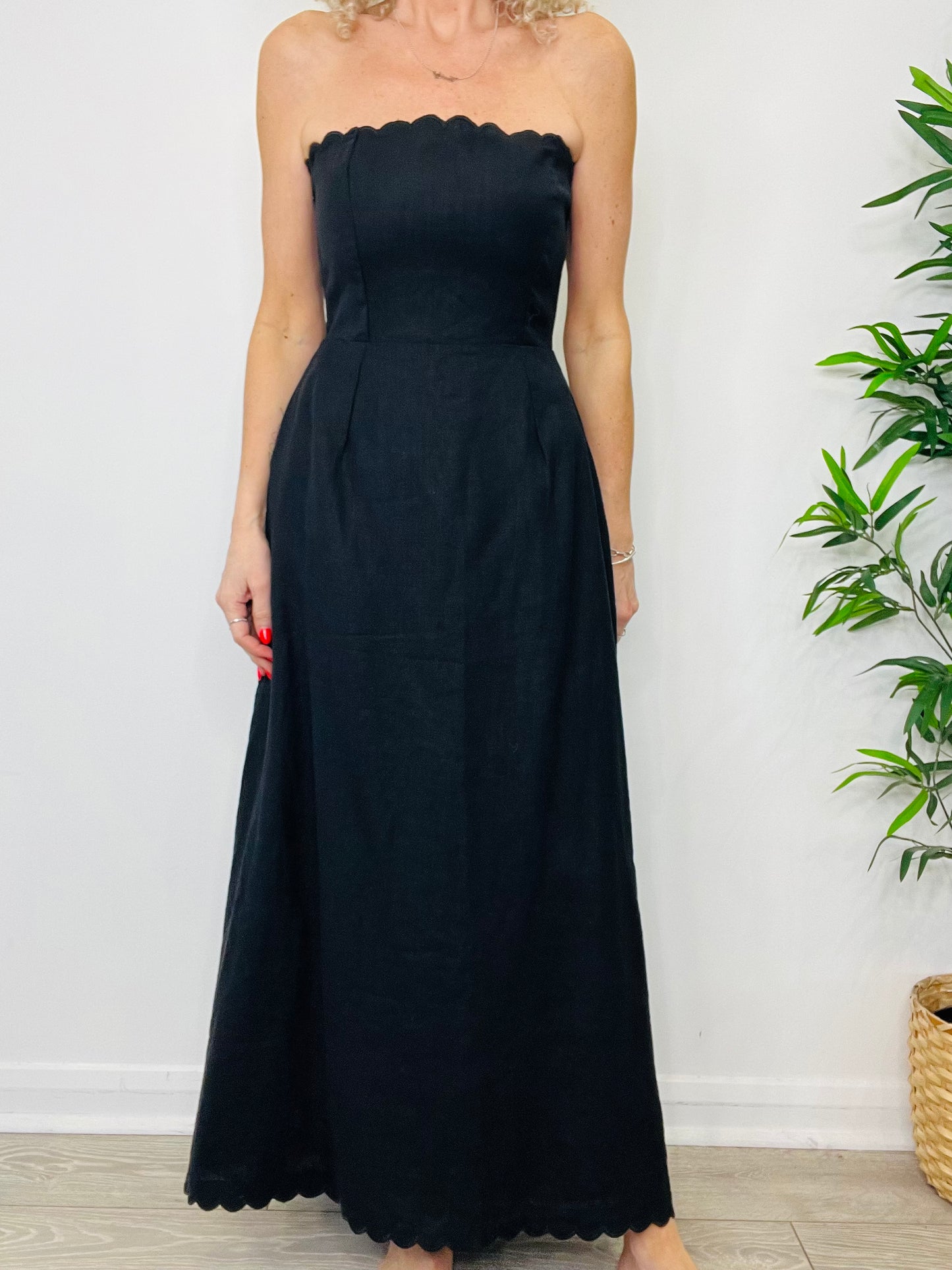Strapless Linen Dress - Size M