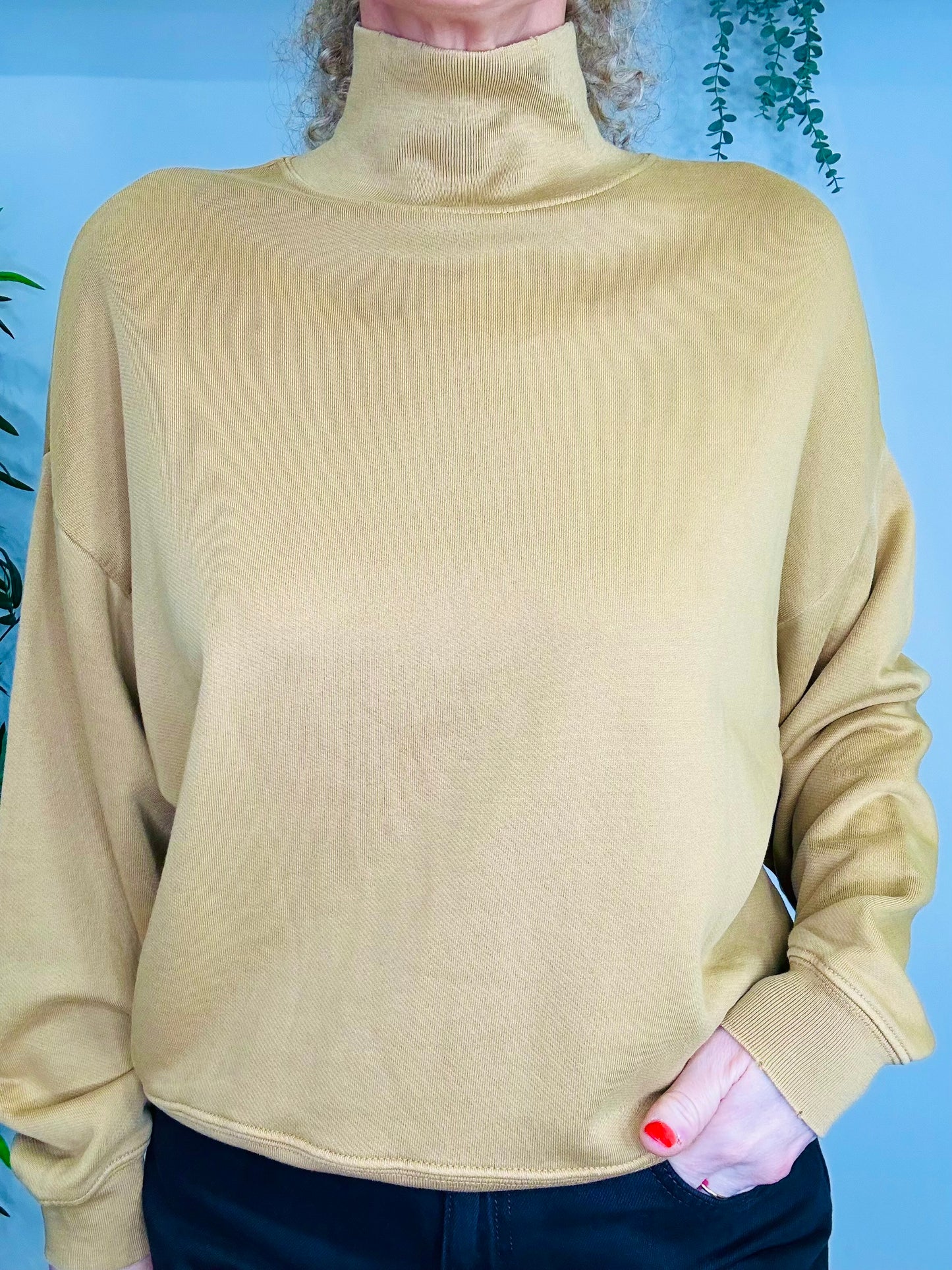 Funnel Neck Sweatshirt - Size S