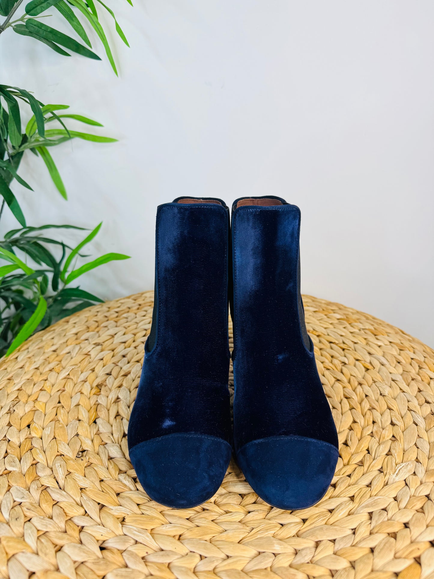 Velvet Ankle Boots - Size 39