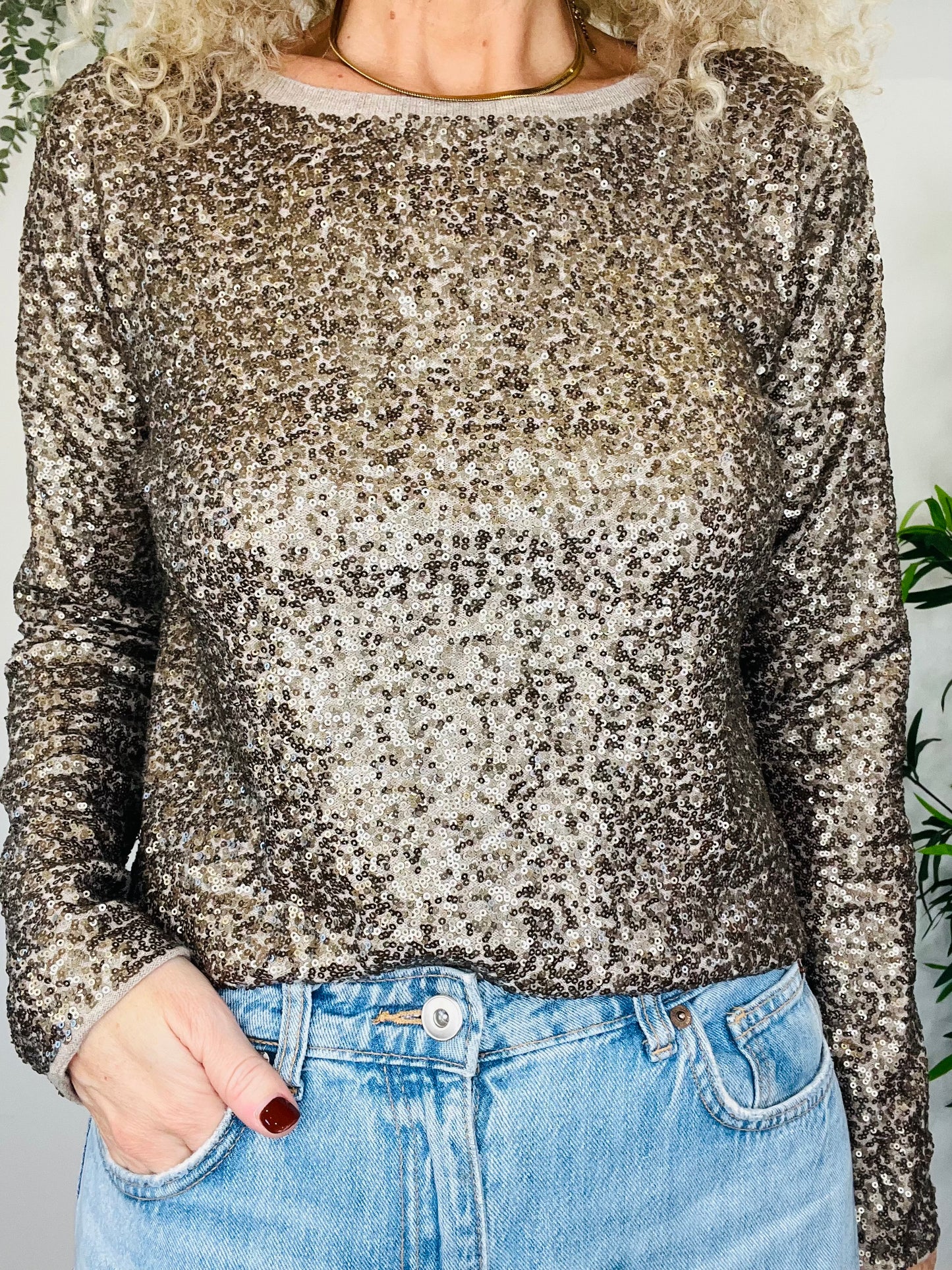Sequin Jumper - Size S