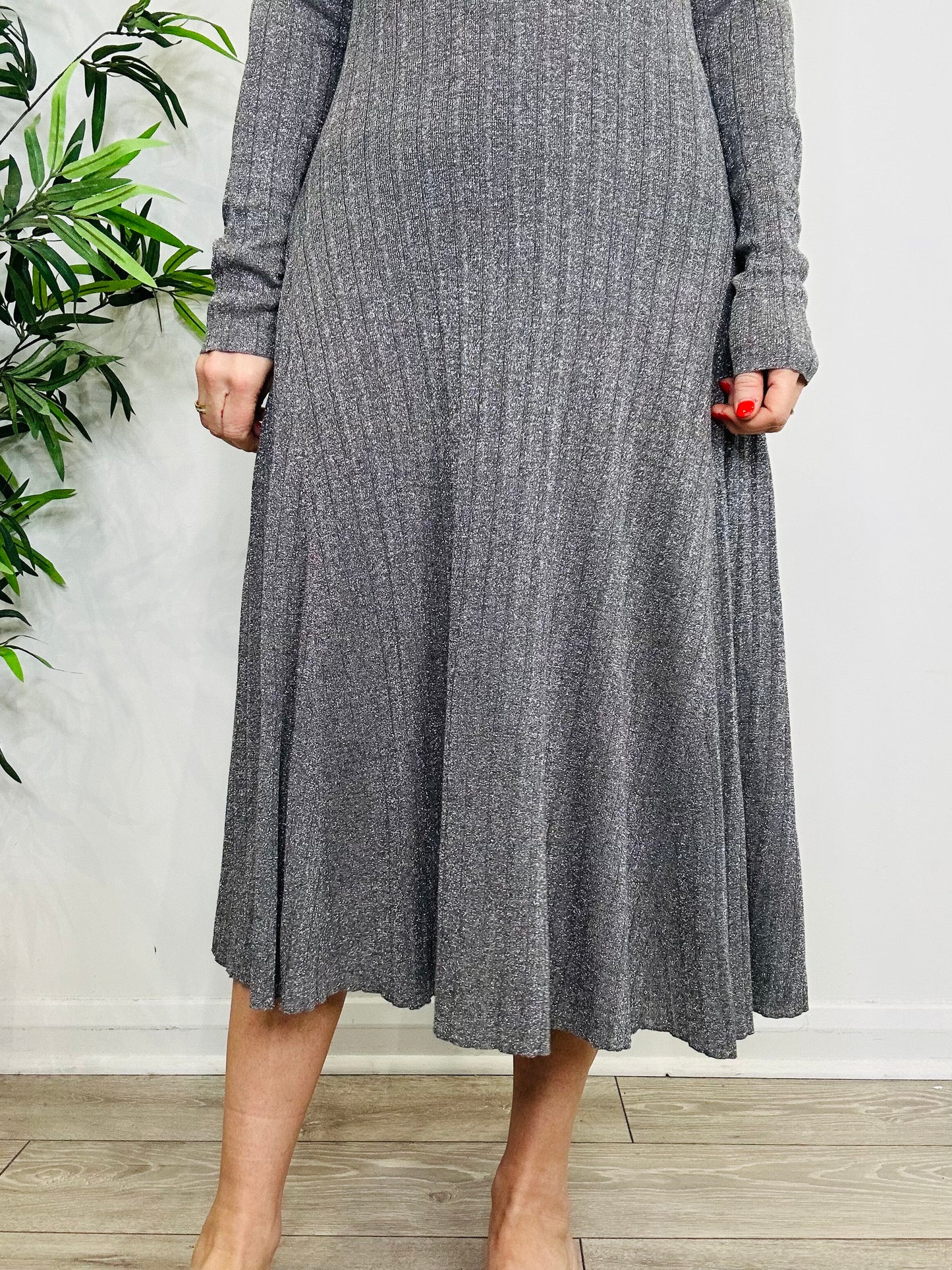 Metallic Knit Dress - Size M