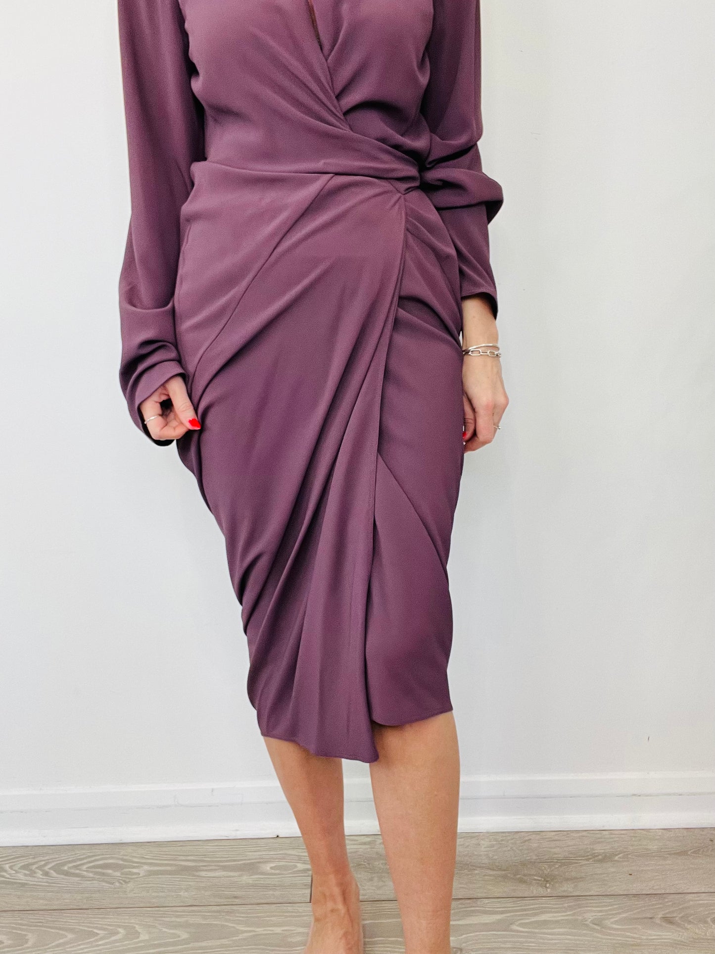Silk Wrap Dress - Size 12