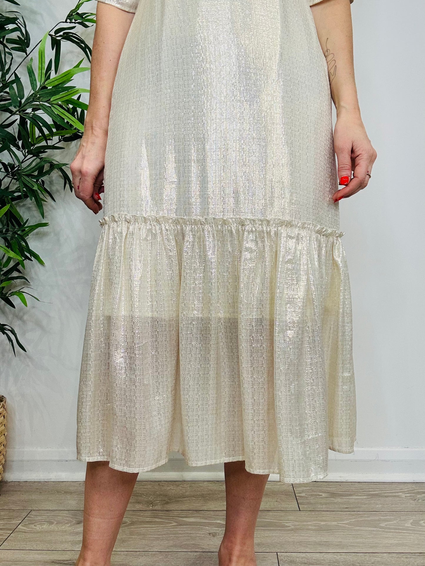 Metallic Midi Dress - Size 3