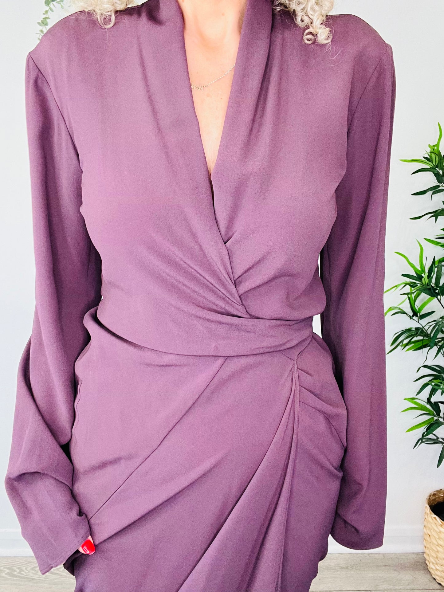 Silk Wrap Dress - Size 12