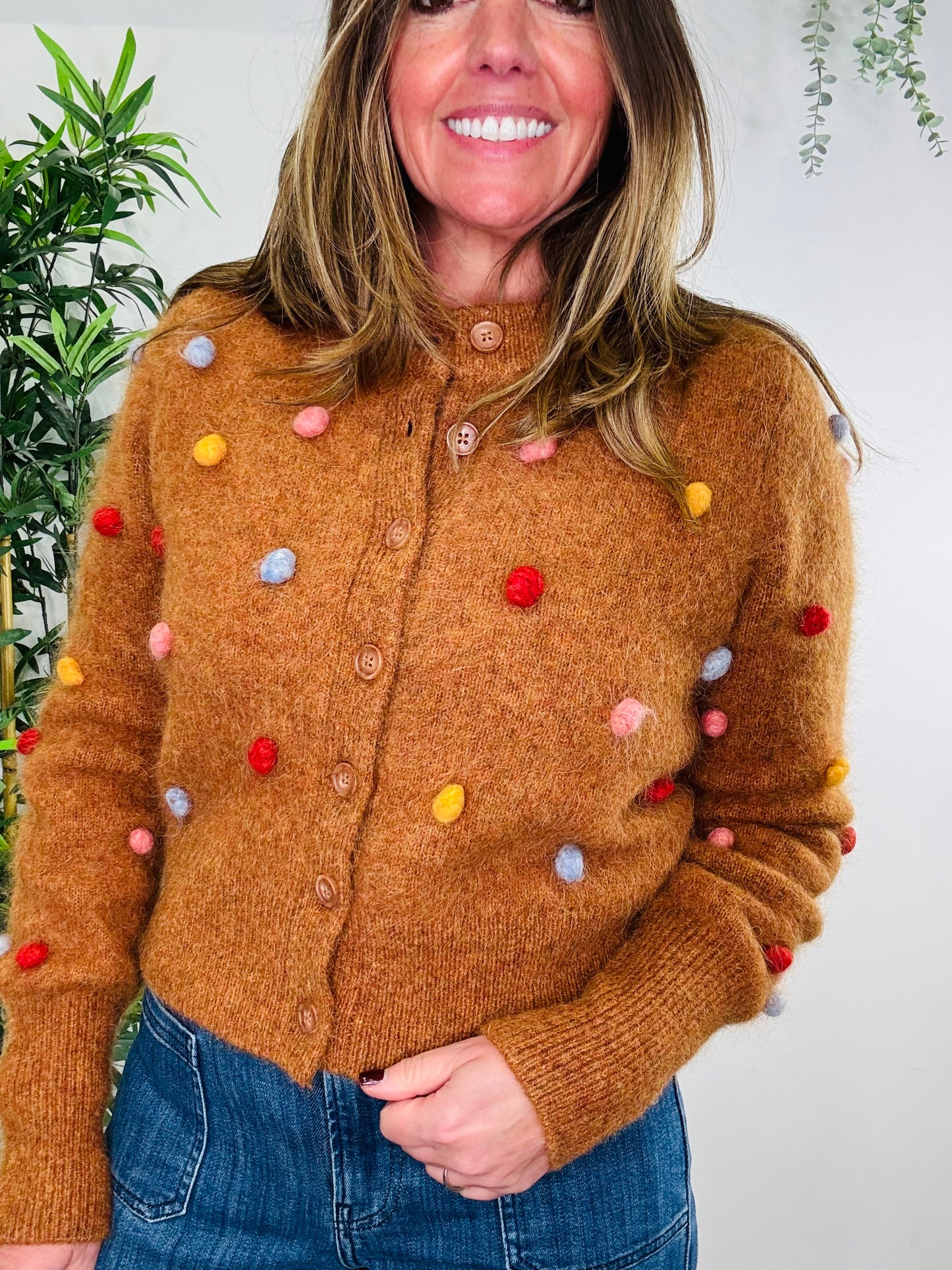 Pom Pom Cardigan - Size S