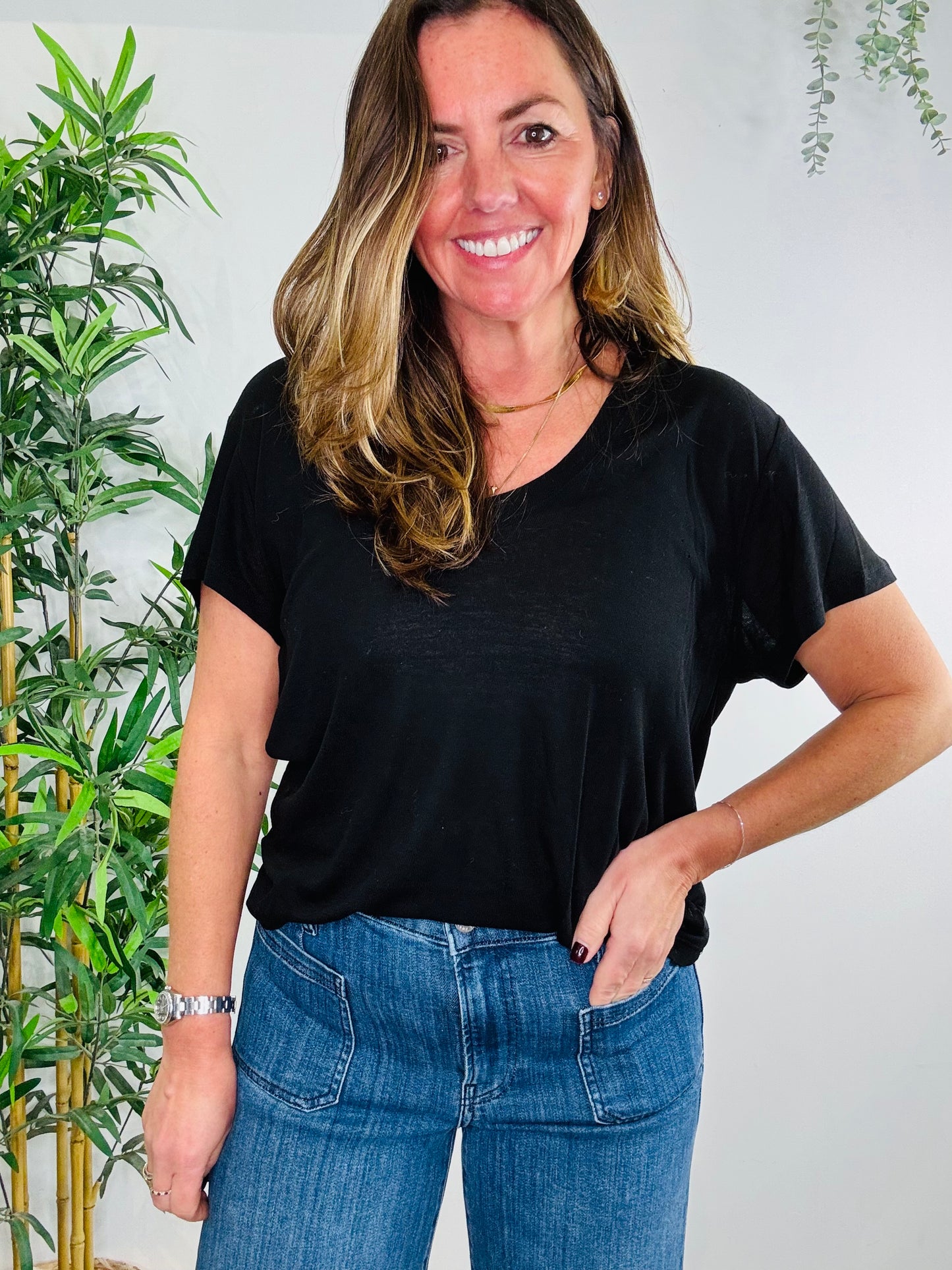 Silk Knit Tee - Size XS