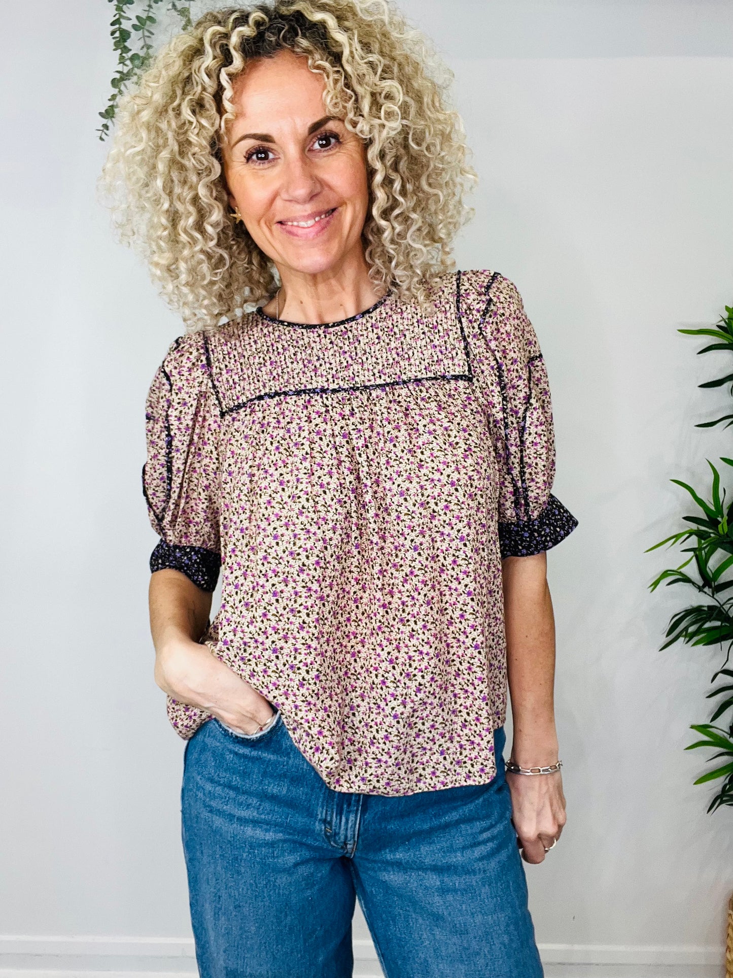 Floral Cotton Top - Size 8