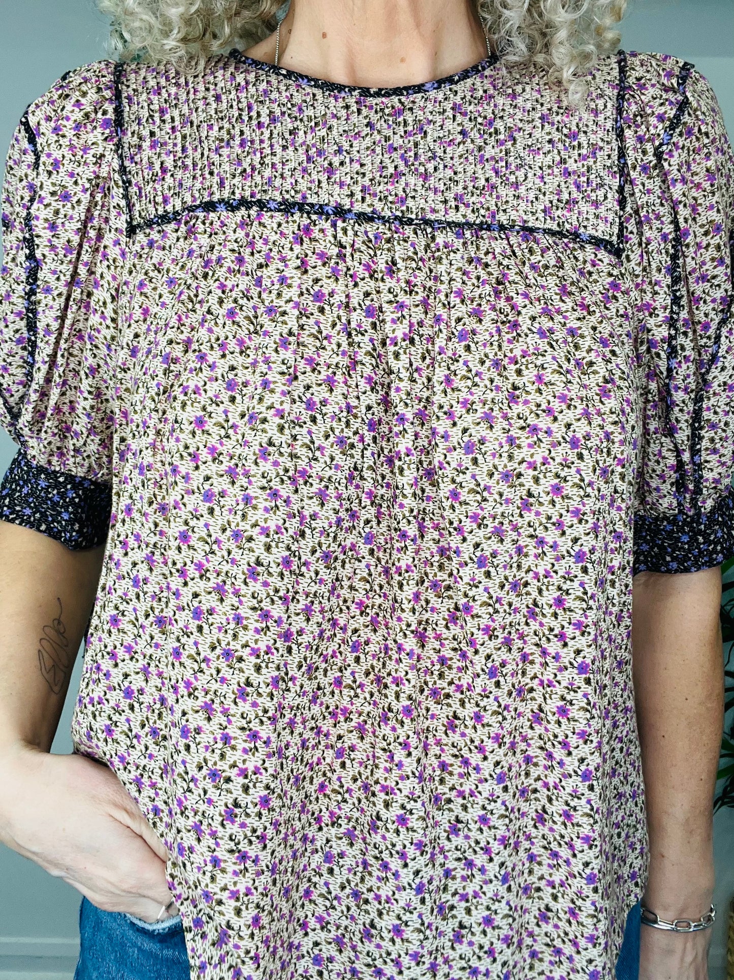 Floral Cotton Top - Size 8