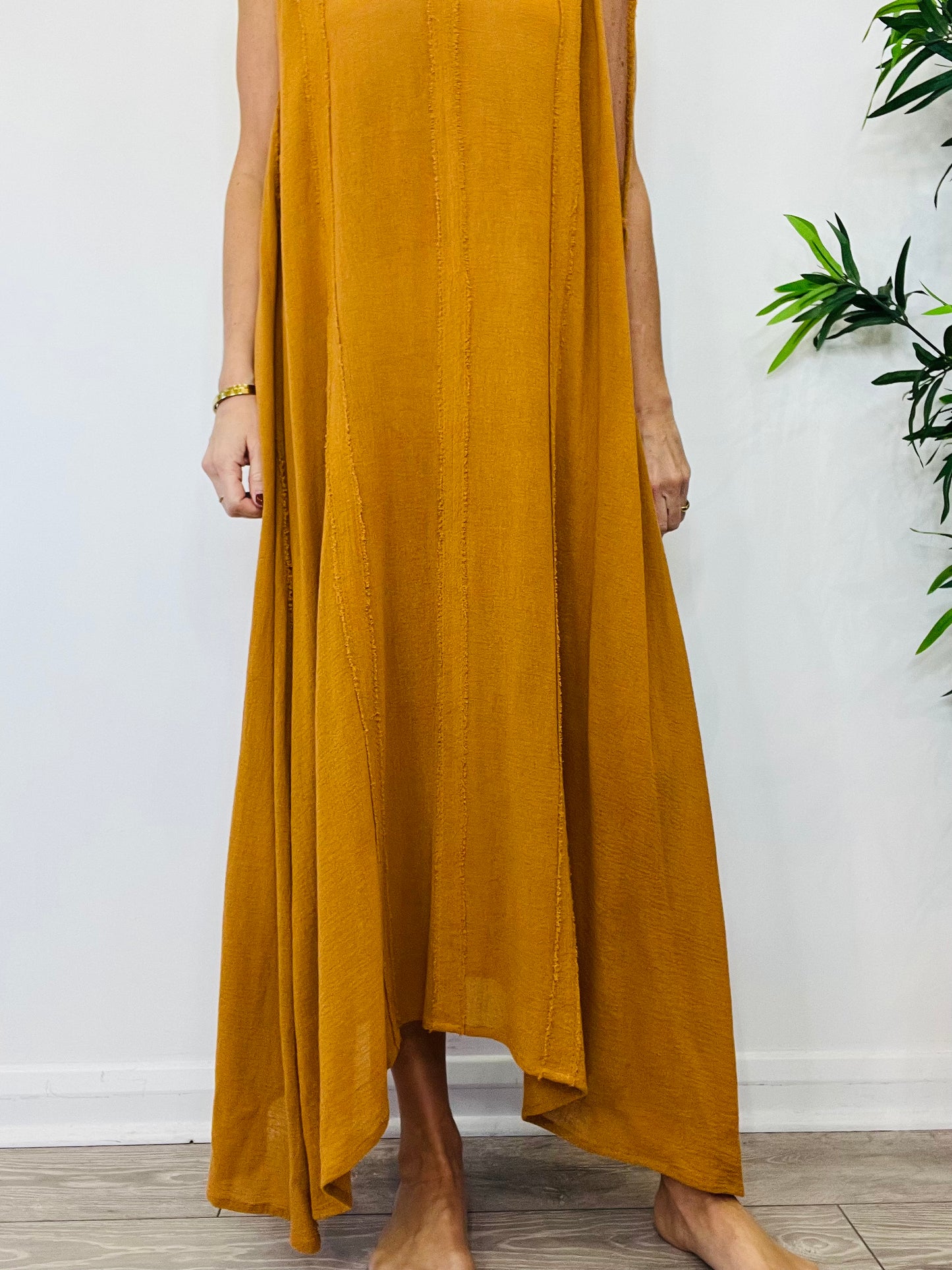 Linen Maxi Dress - O/S