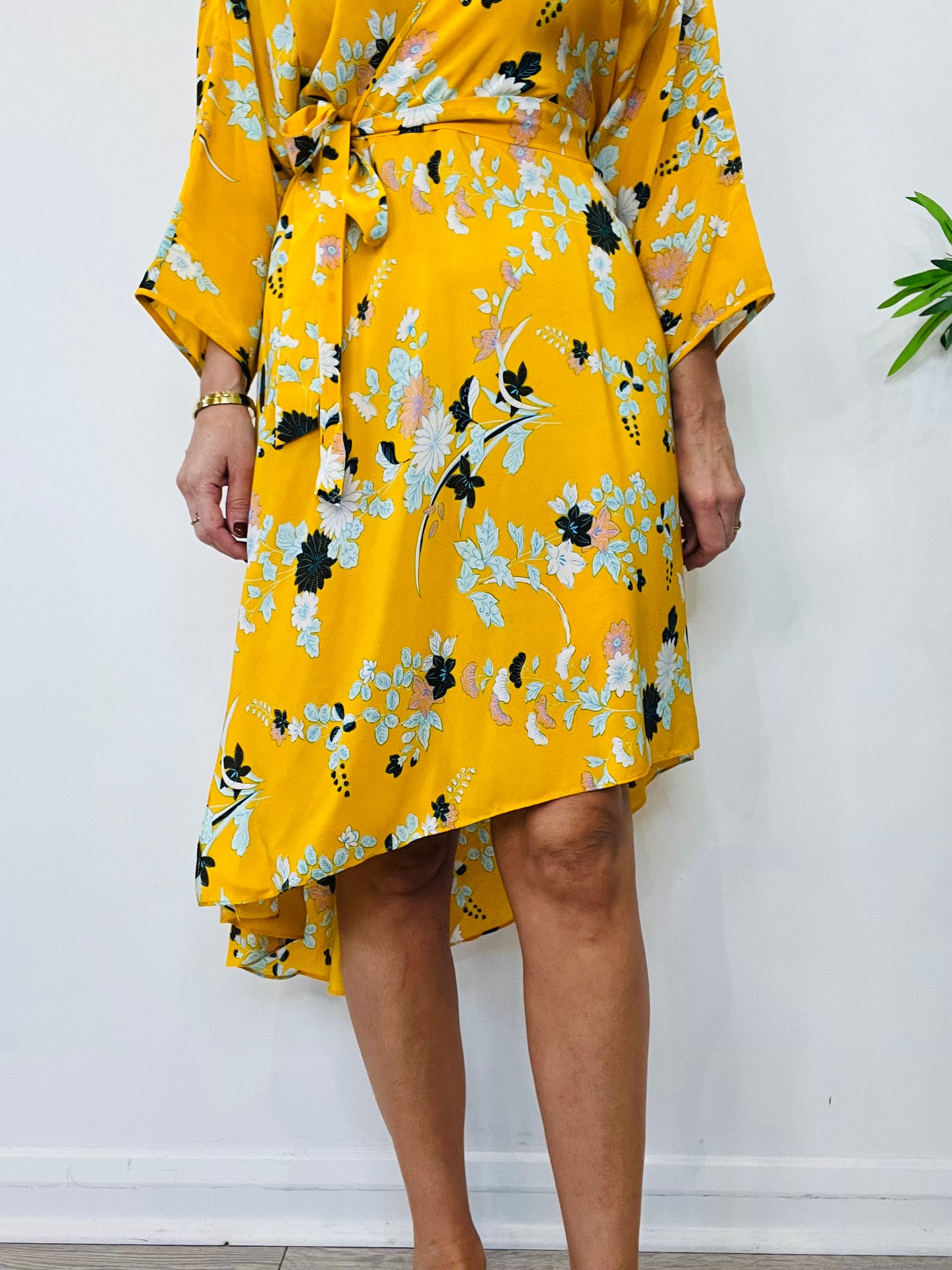 Patterned Silk Dress - Size S