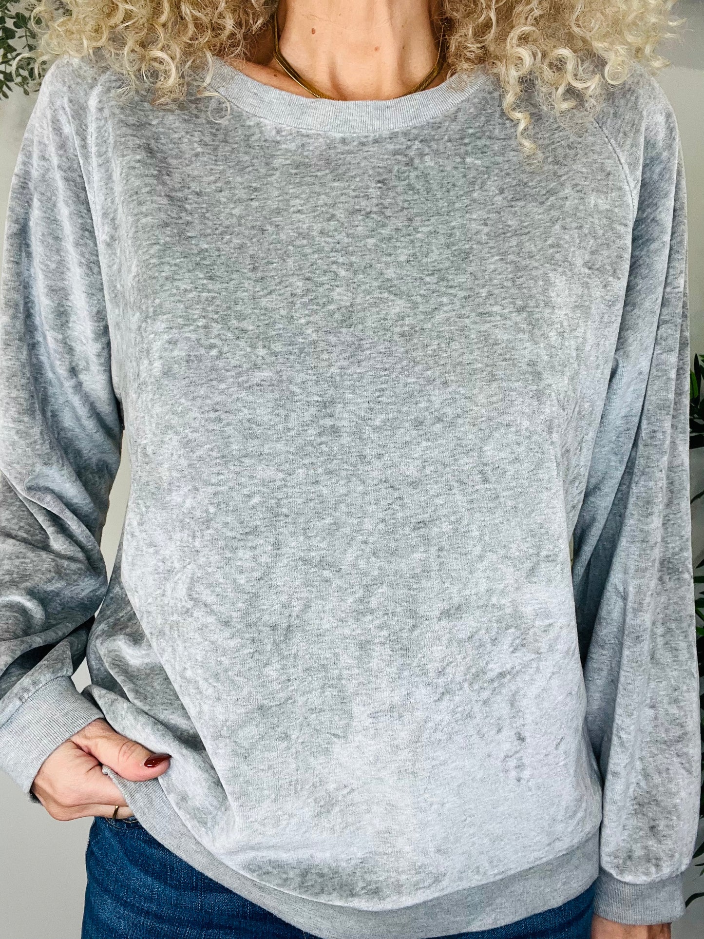 Velour Sweatshirt - Size L