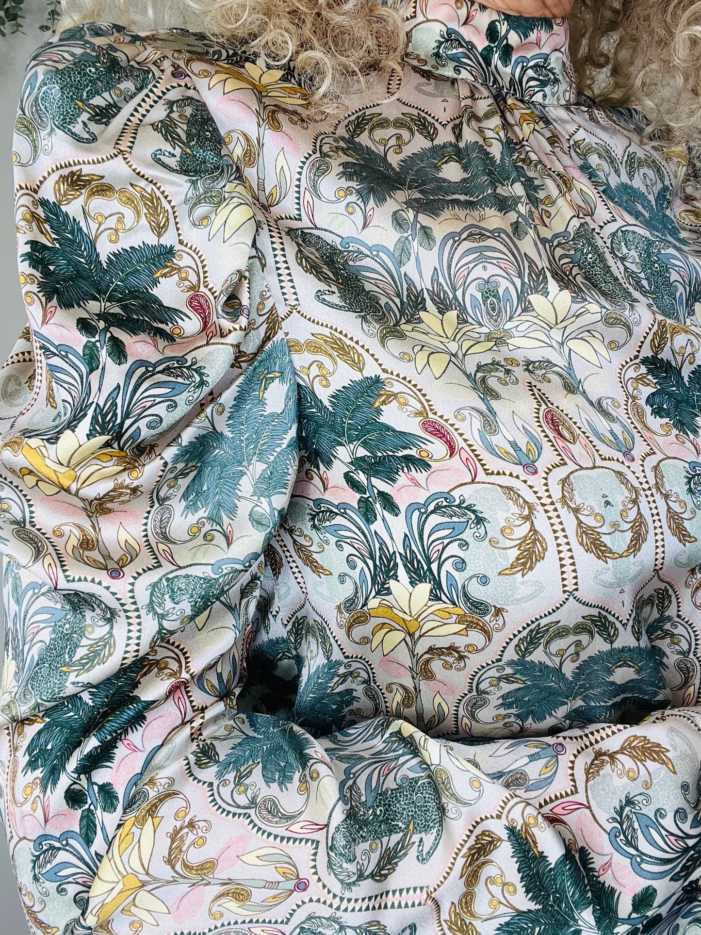 Silk Floral Blouse - Size XS