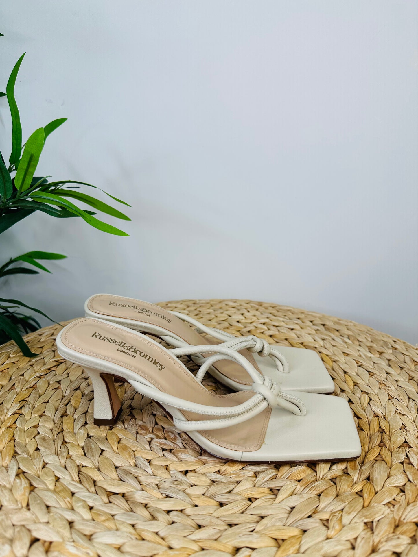 Leather Thong Sandals - Size 38