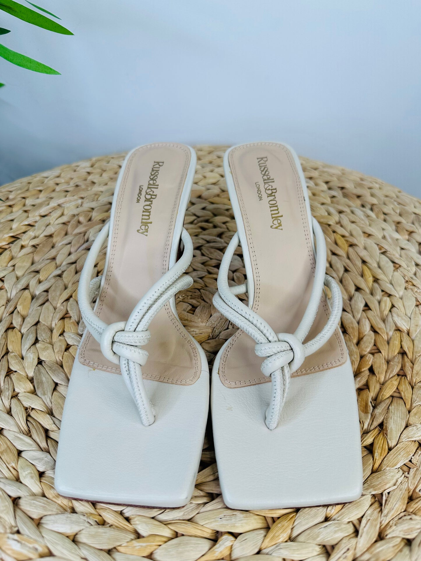 Leather Thong Sandals - Size 38
