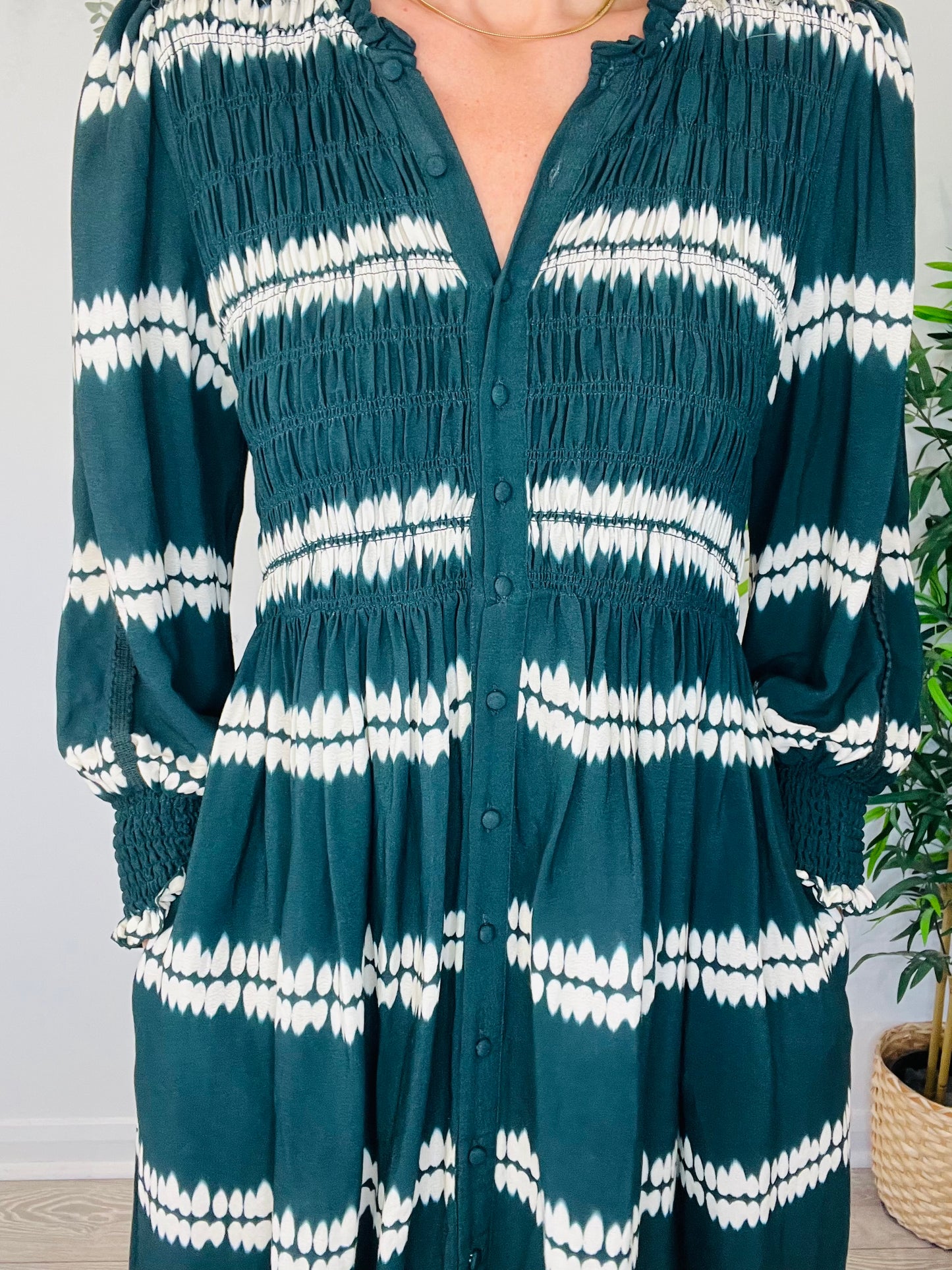 Shirred Tie Dye Dress - Size 3