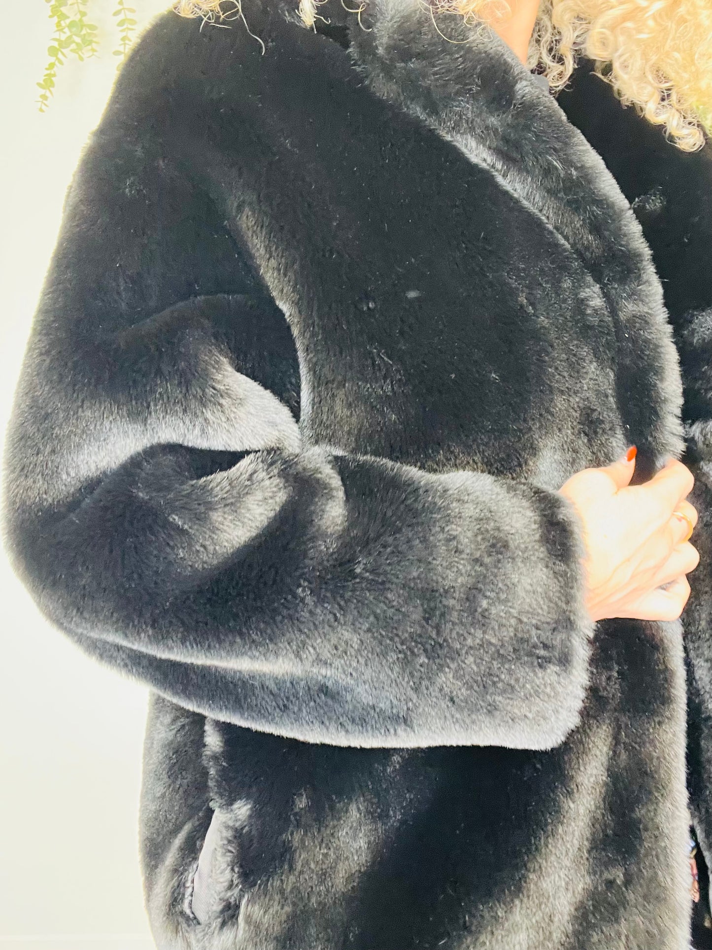 Faux Fur Jacket - Size 36