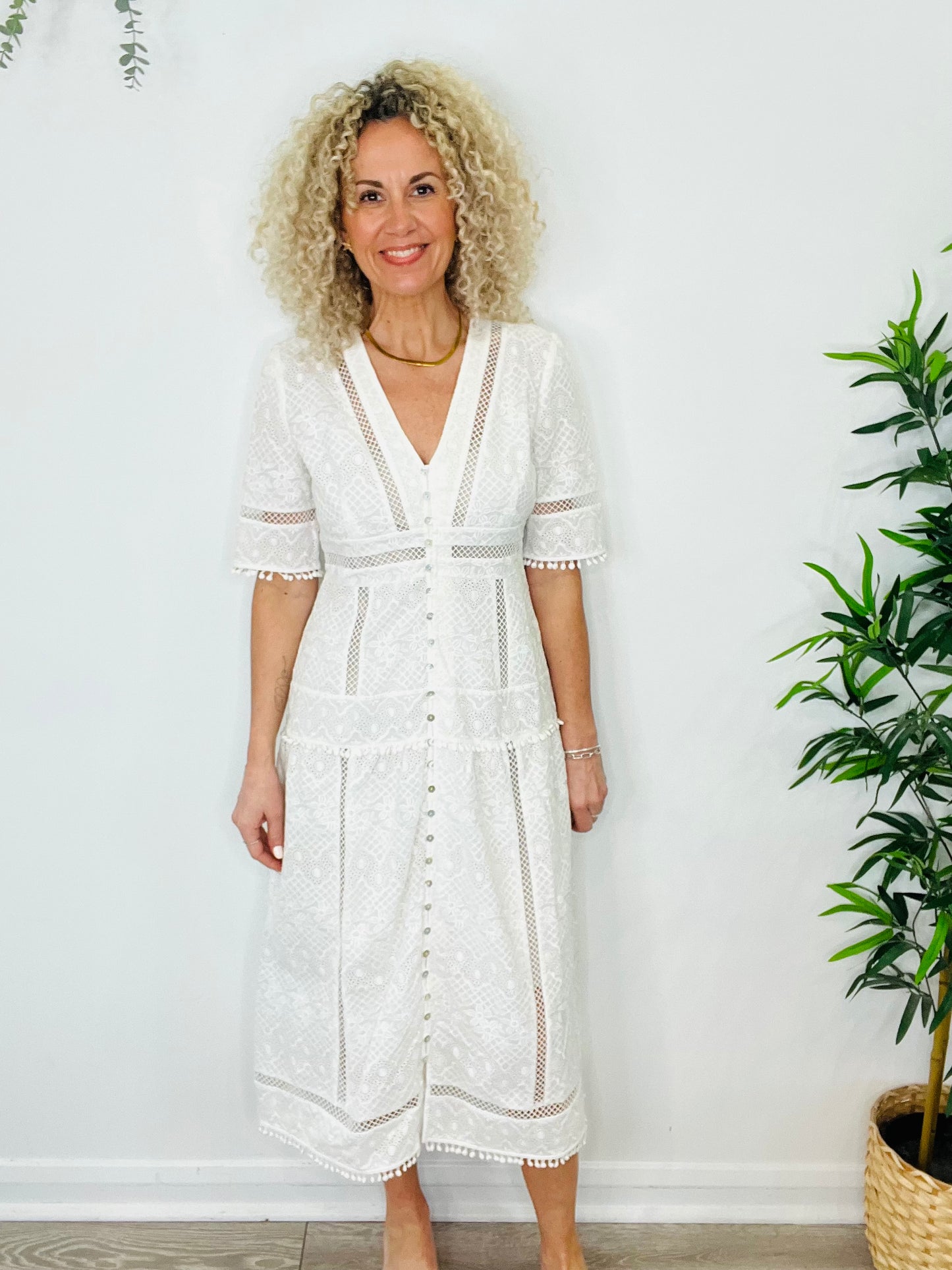 Lace Cotton Dress - Size 3