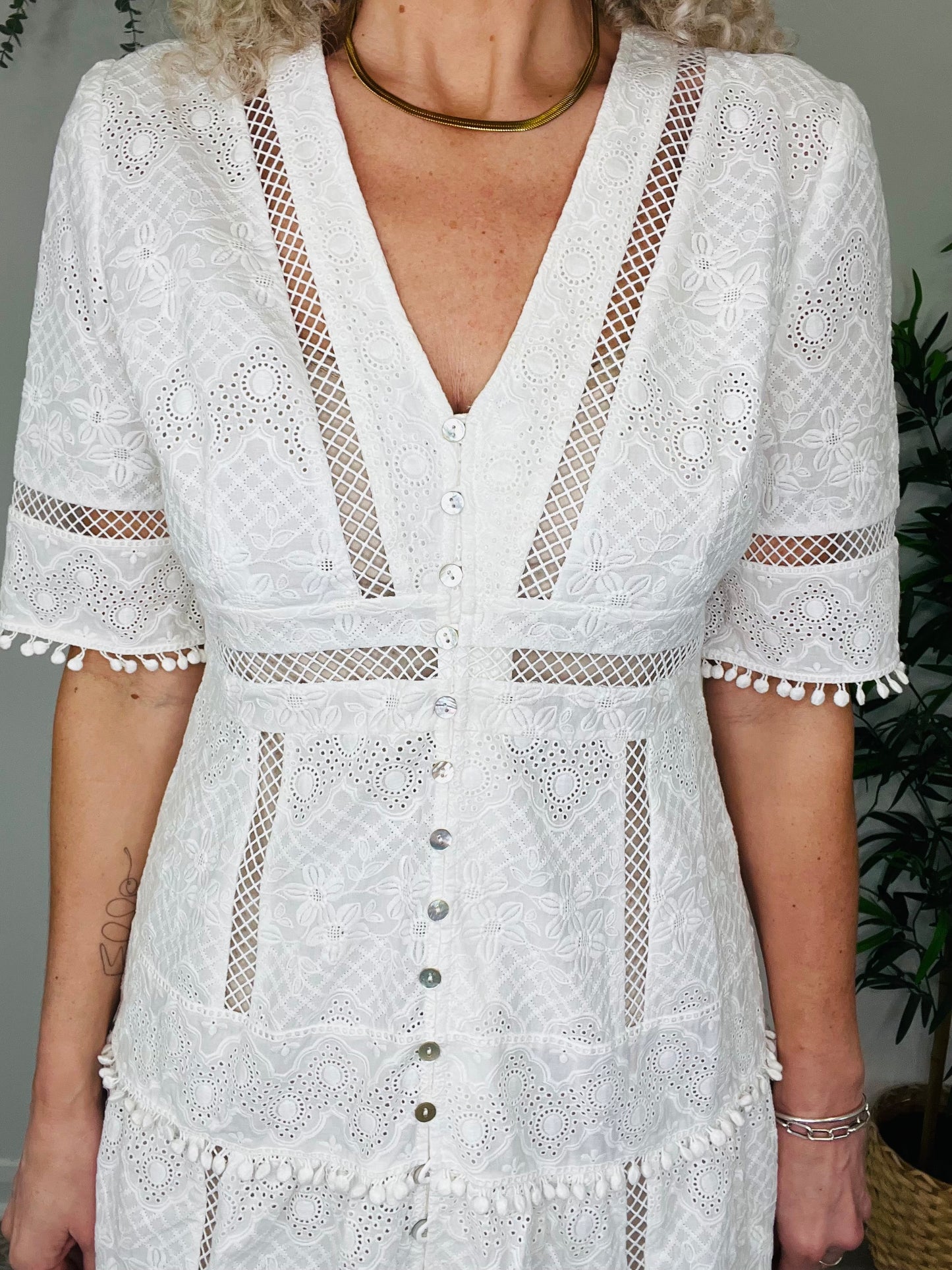 Lace Cotton Dress - Size 3