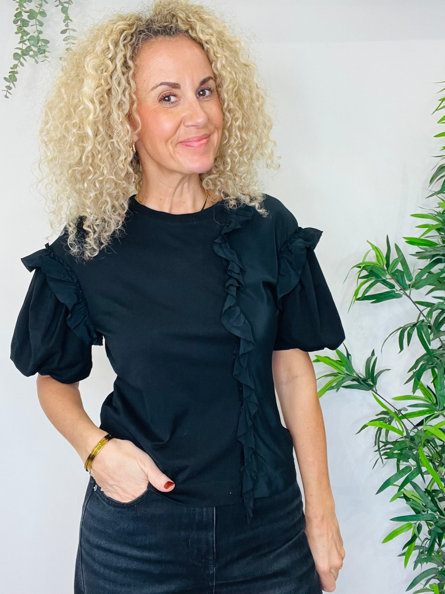 Puff Sleeve Top - Size M