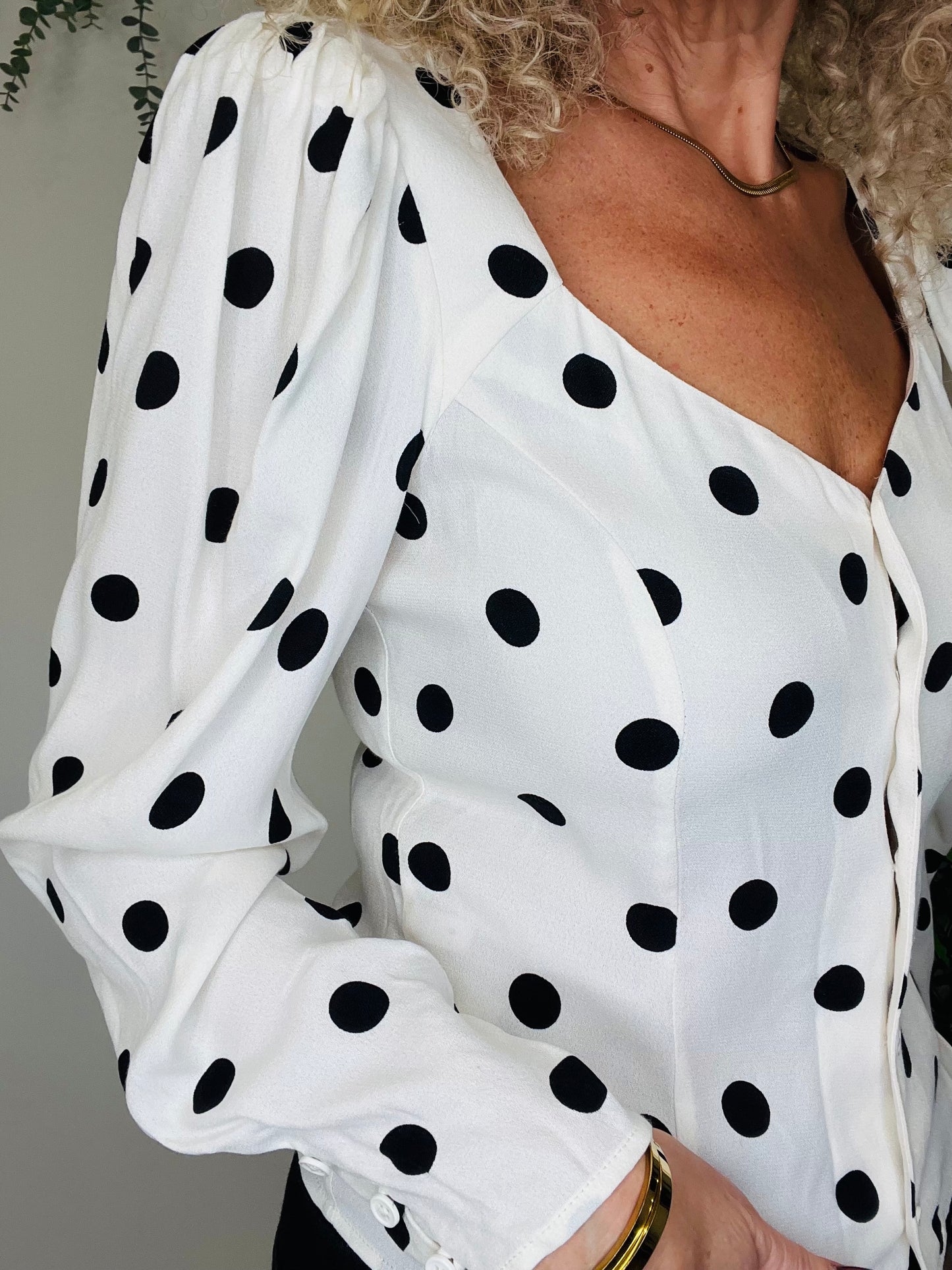 Polka Dot Blouse - Size S