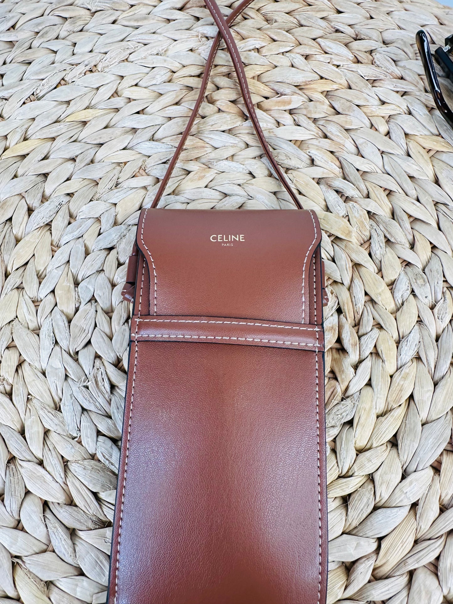 Tortoiseshell Sunglasses With Crossbody Pouch