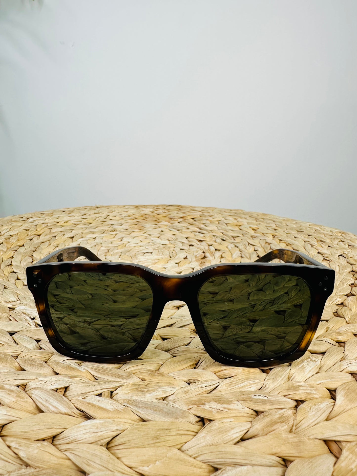 Tortoiseshell Sunglasses With Crossbody Pouch