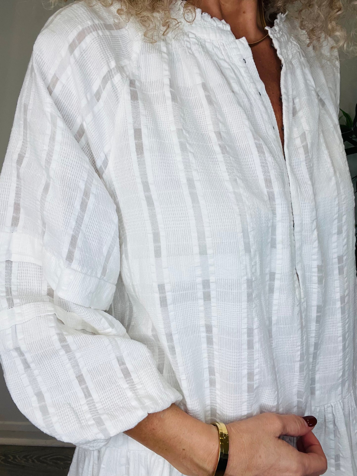 Seersucker Dress - Size L